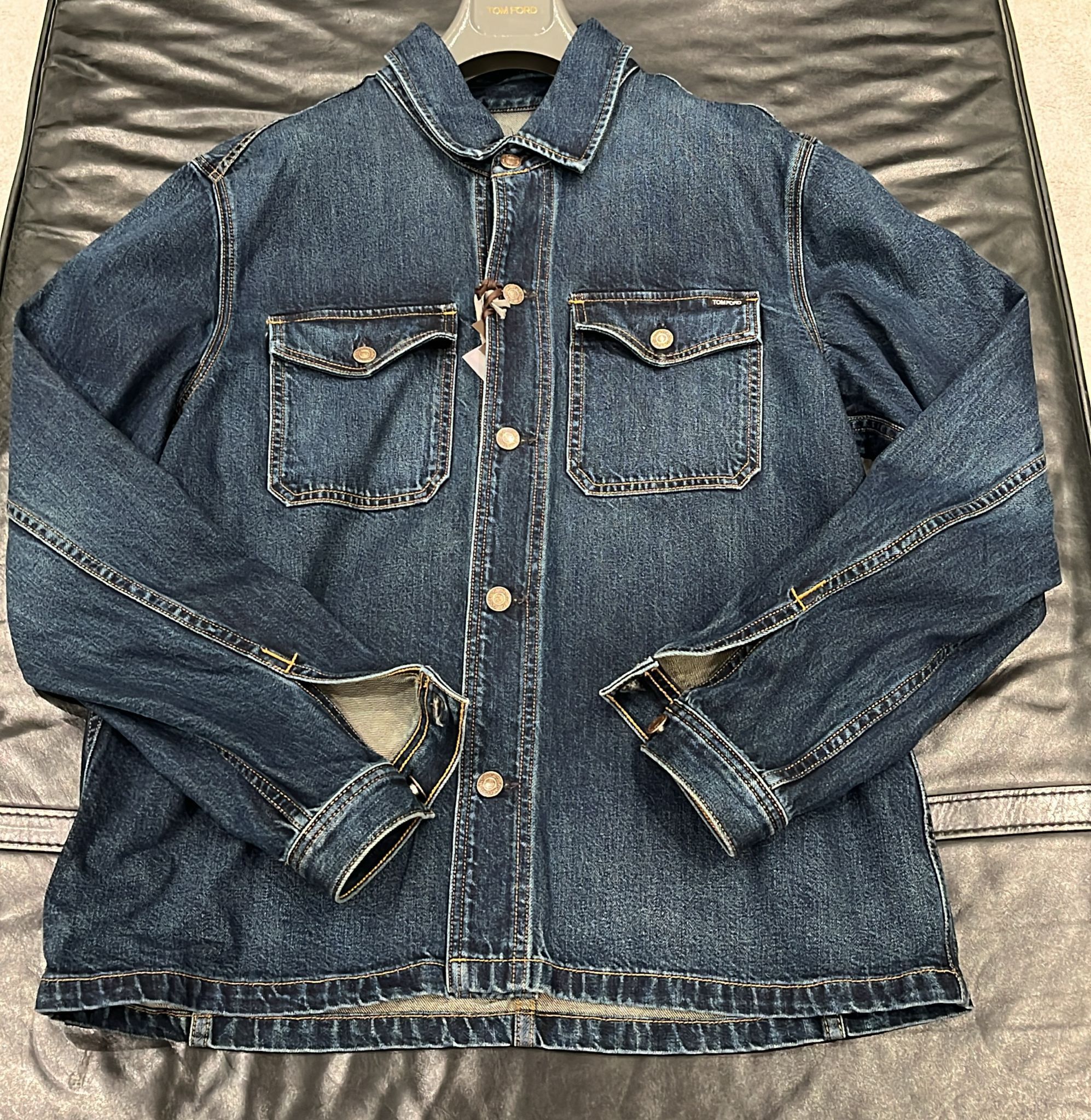 Tom Ford o1loc1c0126 DJR002 Denim Jacket in Blue Size US L / EU 52-54 / 3 - 1 Preview