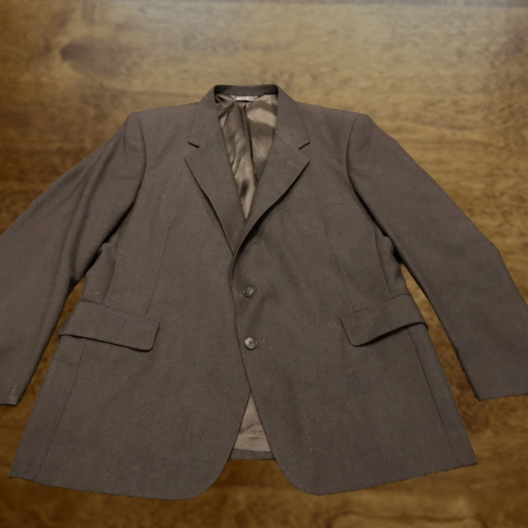 Levi's vtg levi strauss USA mens blazer 46R brown 2 button single-breasted noth notch lapel wool tweed jacket blazer coat Size 46R - 1 Thumbnail