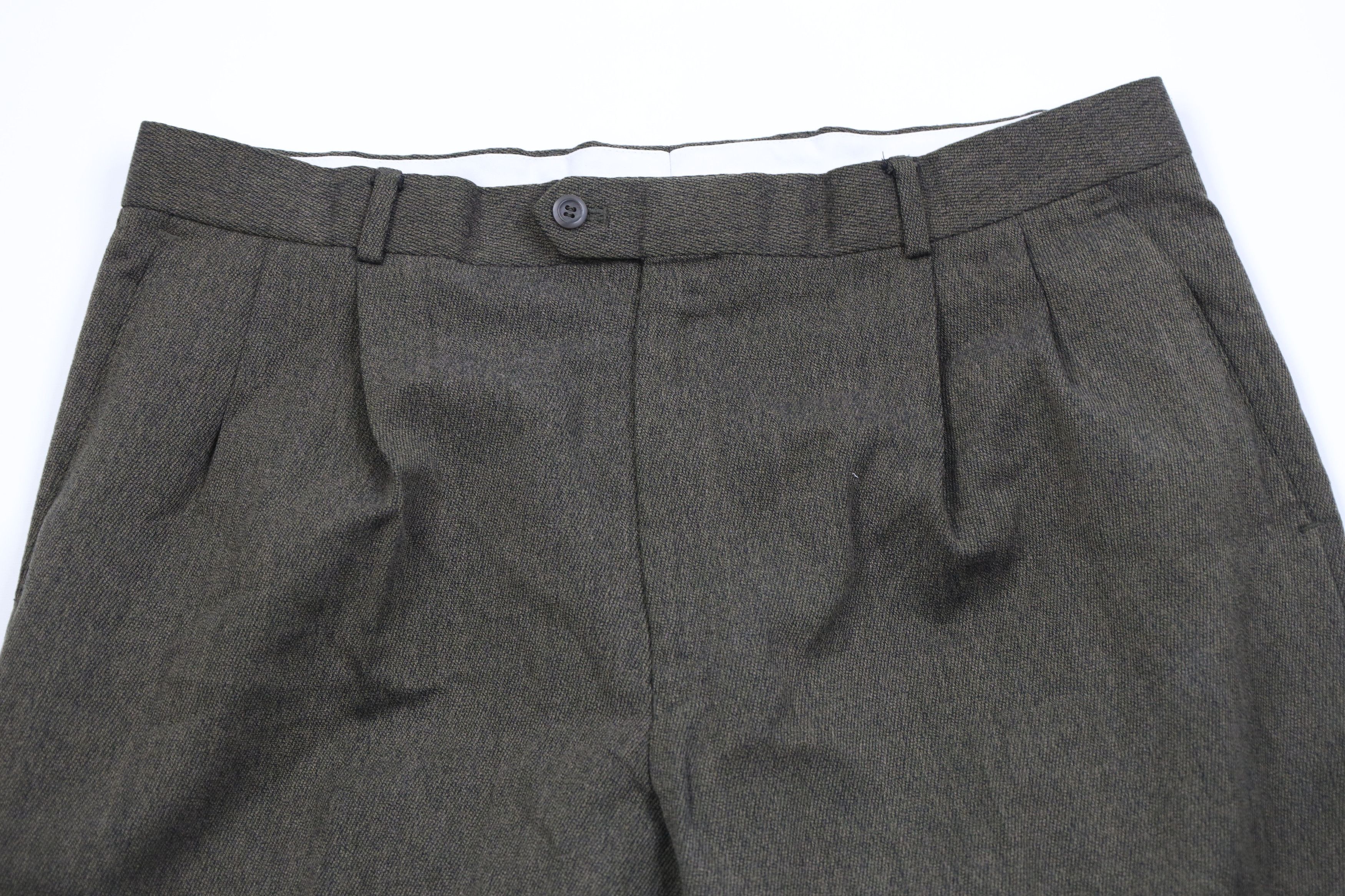 Vintage Vintage 90s Streetwear Gabardine Knit Wide Leg Chino Pants Size US 38 / EU 54 - 2 Thumbnail