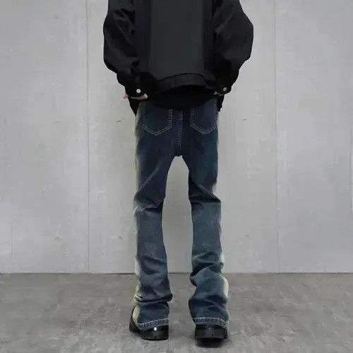 Japanese Brand Casual Slim Flared Streetwear Vintage Stretch Denim Size US 27 - 3 Thumbnail