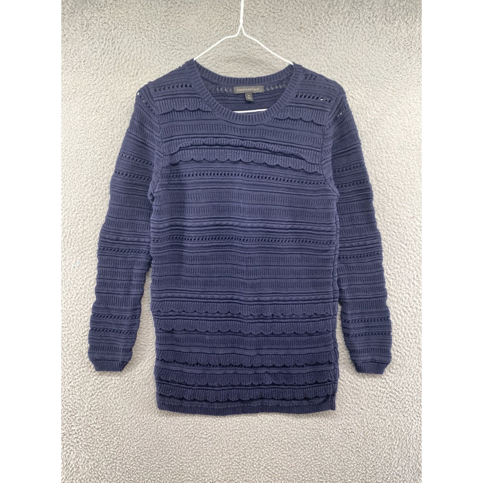 Banana Republic BANANA REPUBLIC Women's Blue Rayon Blend Pullover Knit Sweater M Size Crew Neck Pullover Womens Sweater Size M / US 6-8 / IT 42-44 - 2 Thumbnail