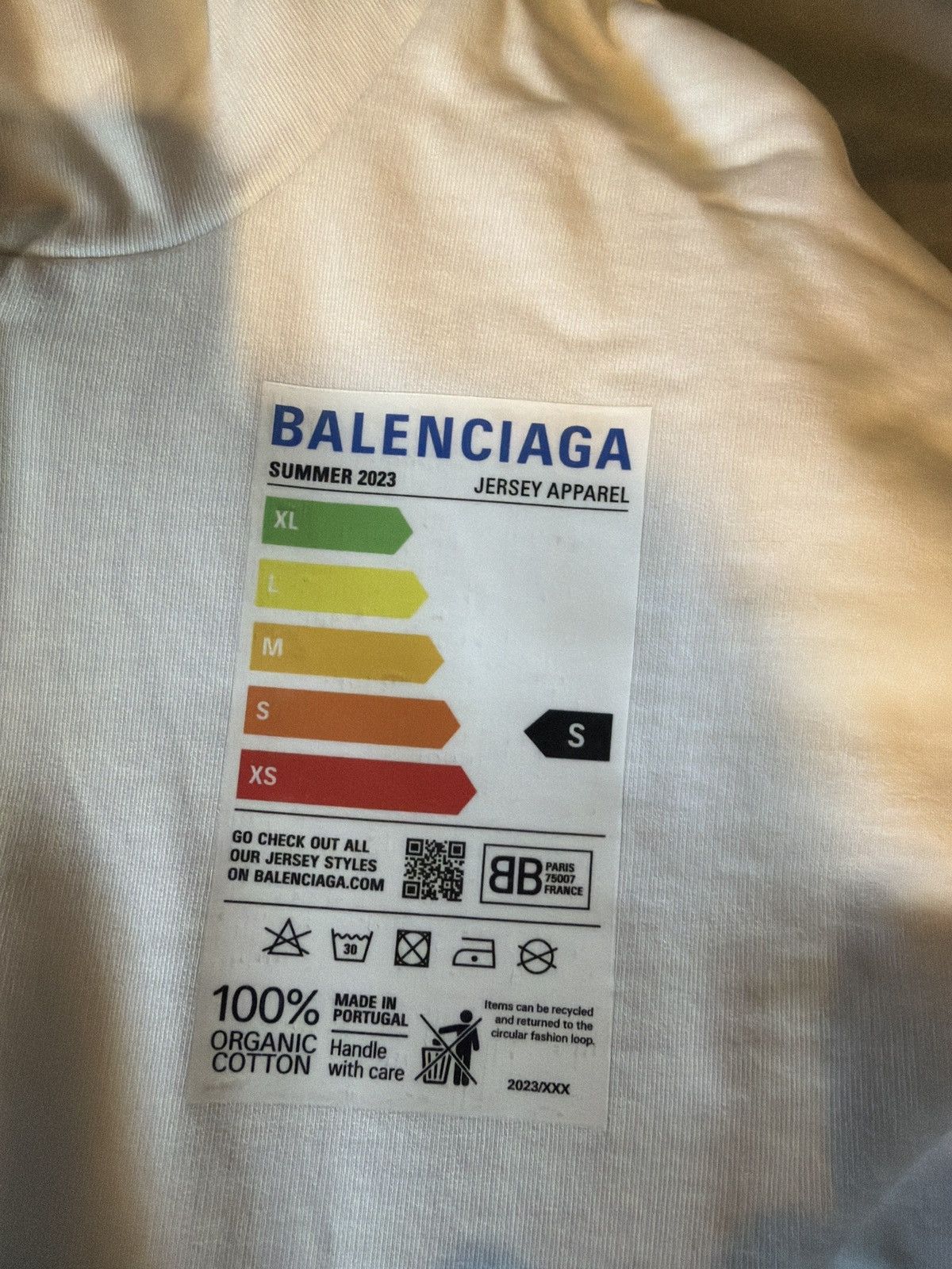 Balenciaga Balenciaga energy label dirty white zip up hoodie xs Size US XS / EU 42 / 0 - 3 Thumbnail
