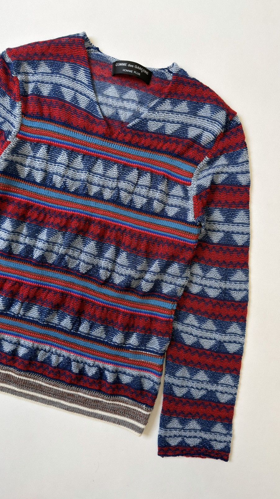 Comme des Garcons S/S 02 Patterned Wool Mixed Tension Sweater Size US M / EU 48-50 / 2 - 7 Thumbnail