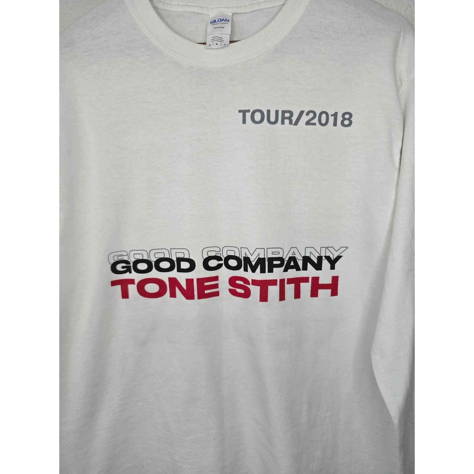 Gildan Good Company Tone Stith 2018 Tour Long Sleeve White M Tee Size US M / EU 48-50 / 2 - 2 Thumbnail