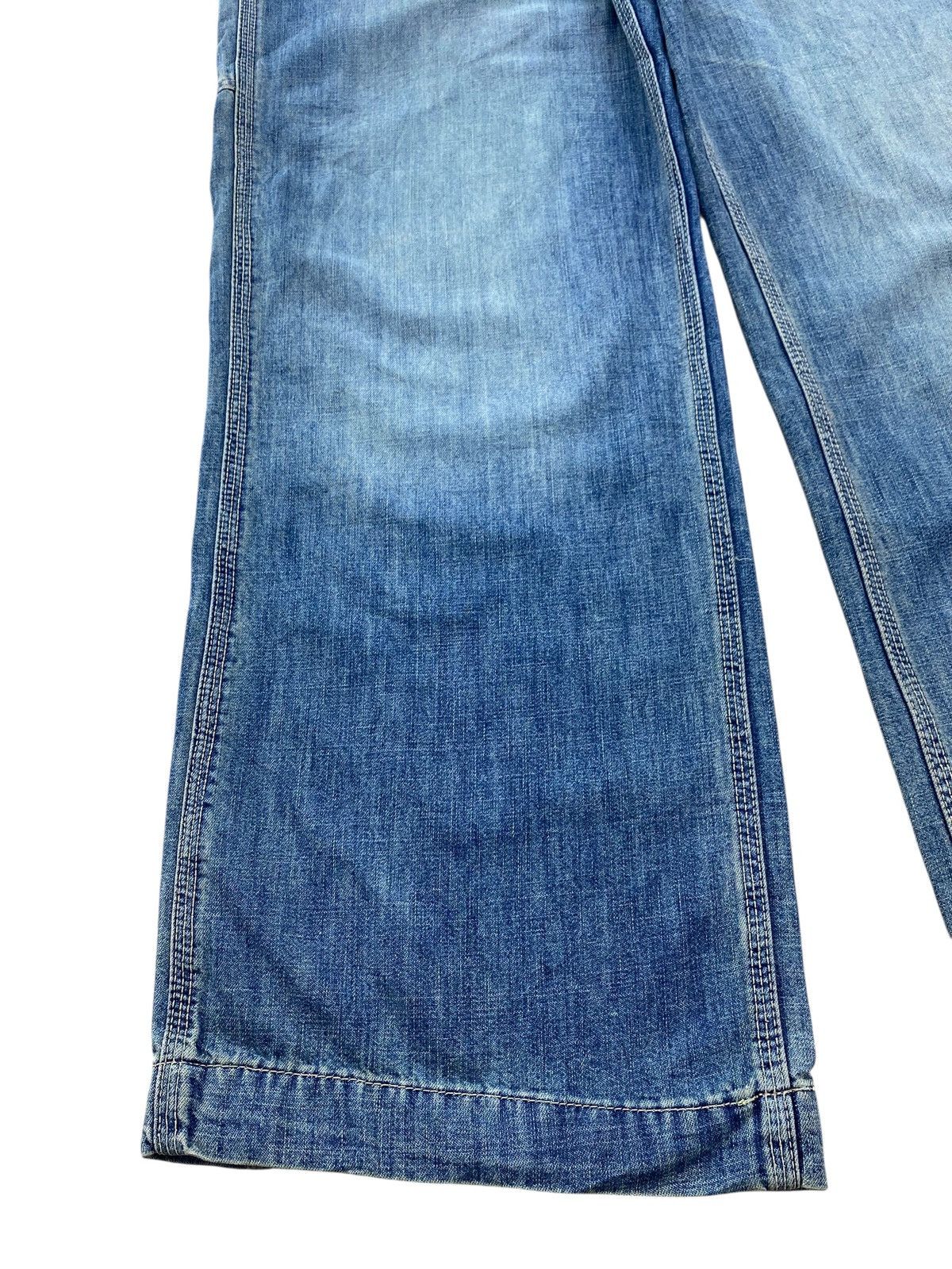 Abercrombie & Fitch Abercrombie And Fitch Faded Wash Carpenter Style Baggy Jeans Size US 34 / EU 50 - 7 Thumbnail