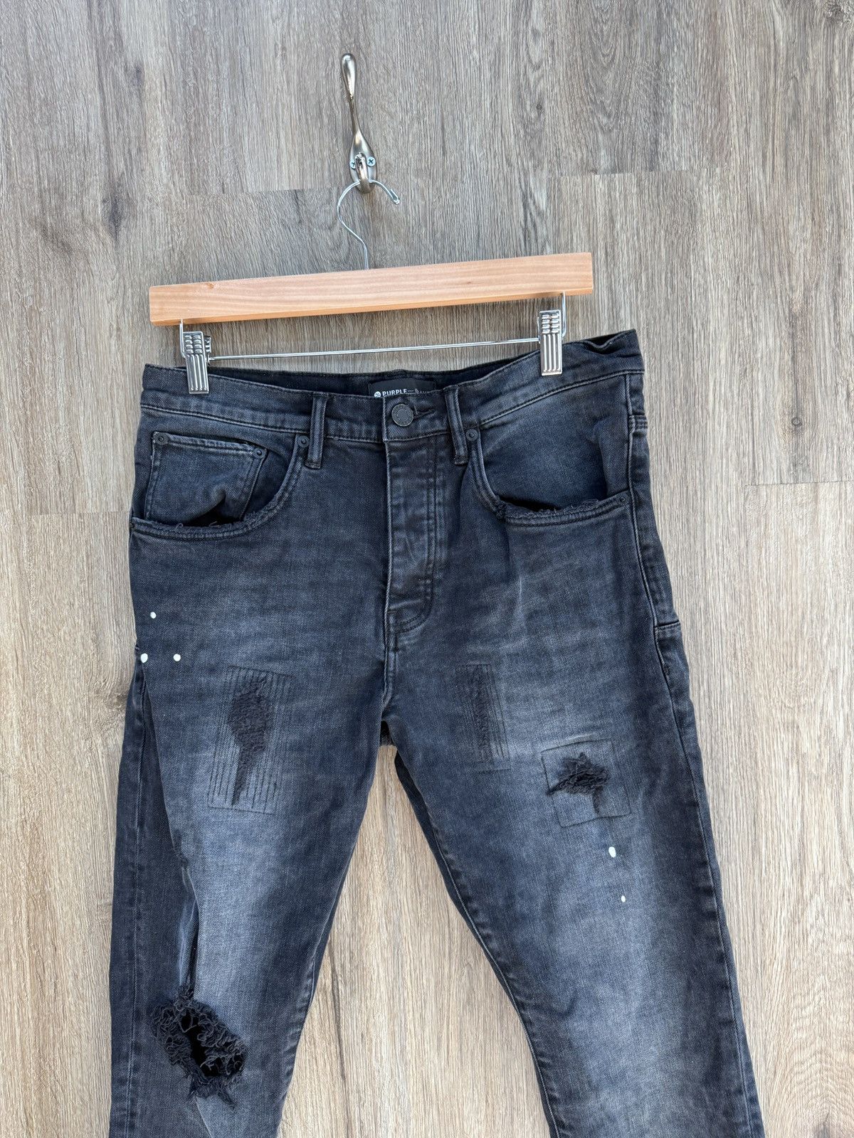 Purple Purple Black Denim Jeans Size US 32 / EU 48 - 2 Thumbnail