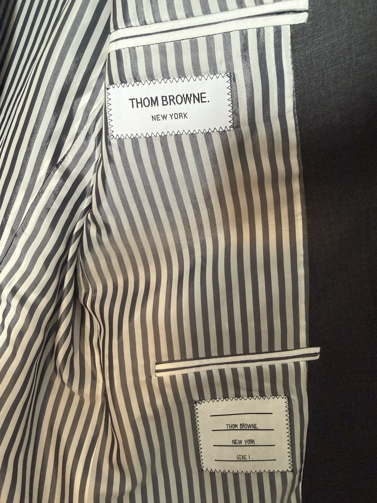 Thom Browne Thom Browne Classic suit Jacket size 1 Dark grey Size 40R - 3 Thumbnail