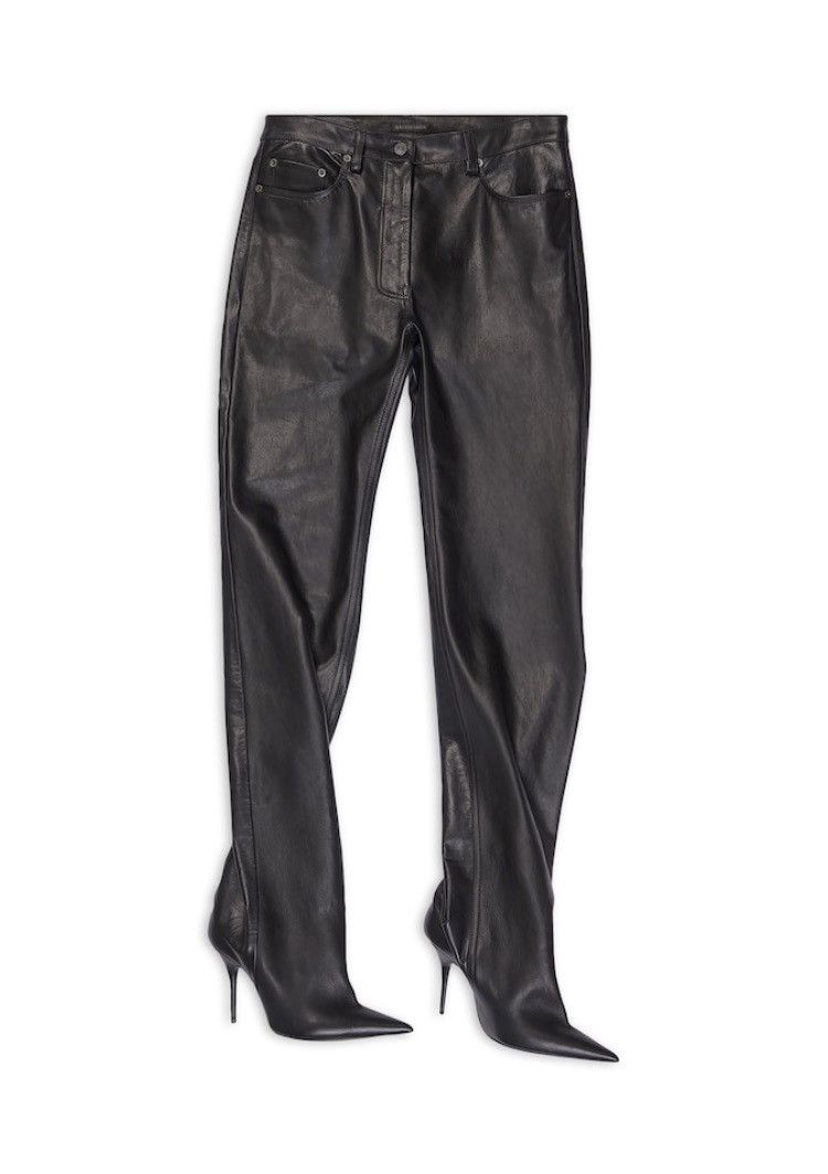 Balenciaga 🔥$9.5K VALUE🔥Balenciaga Full Leather Pants Boots Size US 7 / IT 37 - 2 Thumbnail