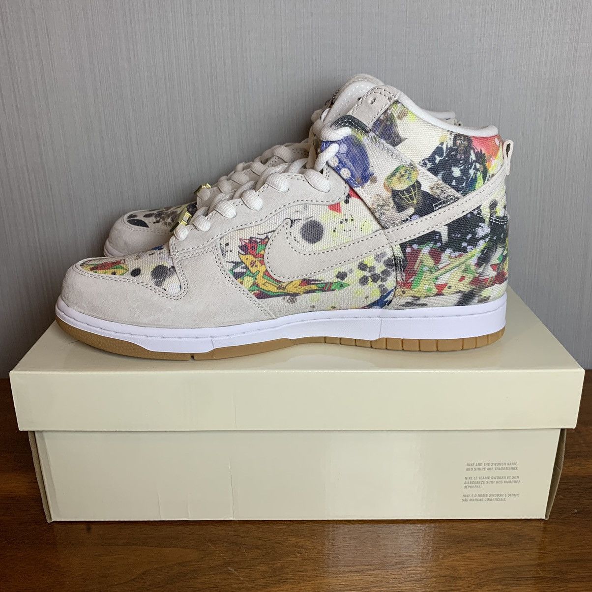 Nike × Supreme Supreme Nike SB Dunk High Rammellzee Size US 11 / EU 44 - 11 Thumbnail