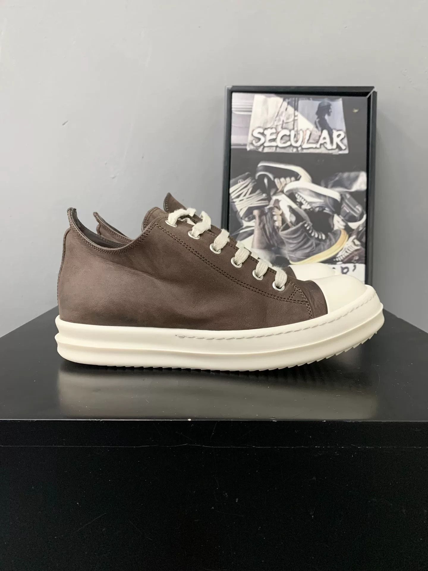 Rick Owens rick owens low-top brown sneakers Size US 5 / EU 37 - 1 Thumbnail