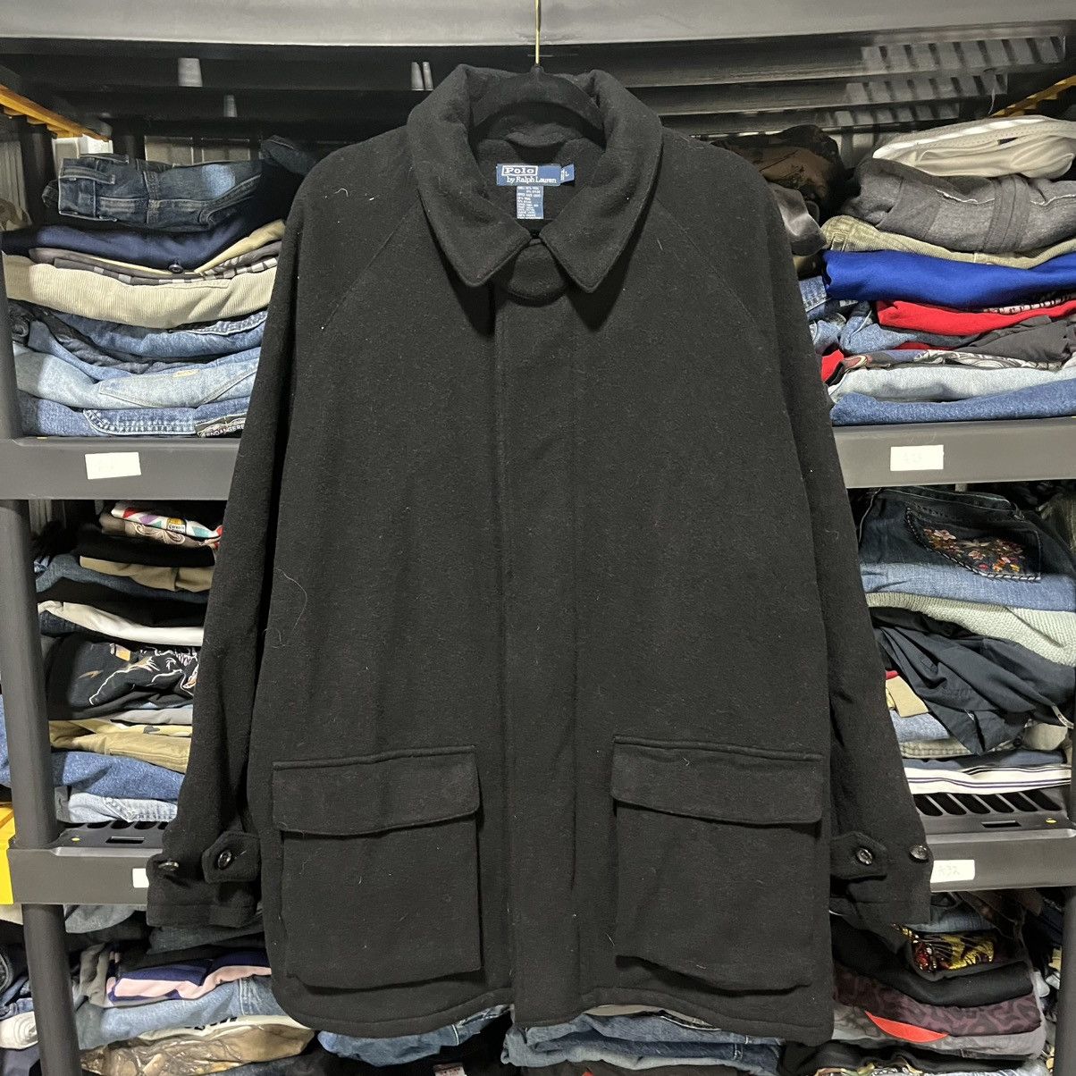 Polo Ralph Lauren Vintage Polo Ralph Lauren Wool Military Jacket Pea Coat Size US L / EU 52-54 / 3 - 3 Thumbnail