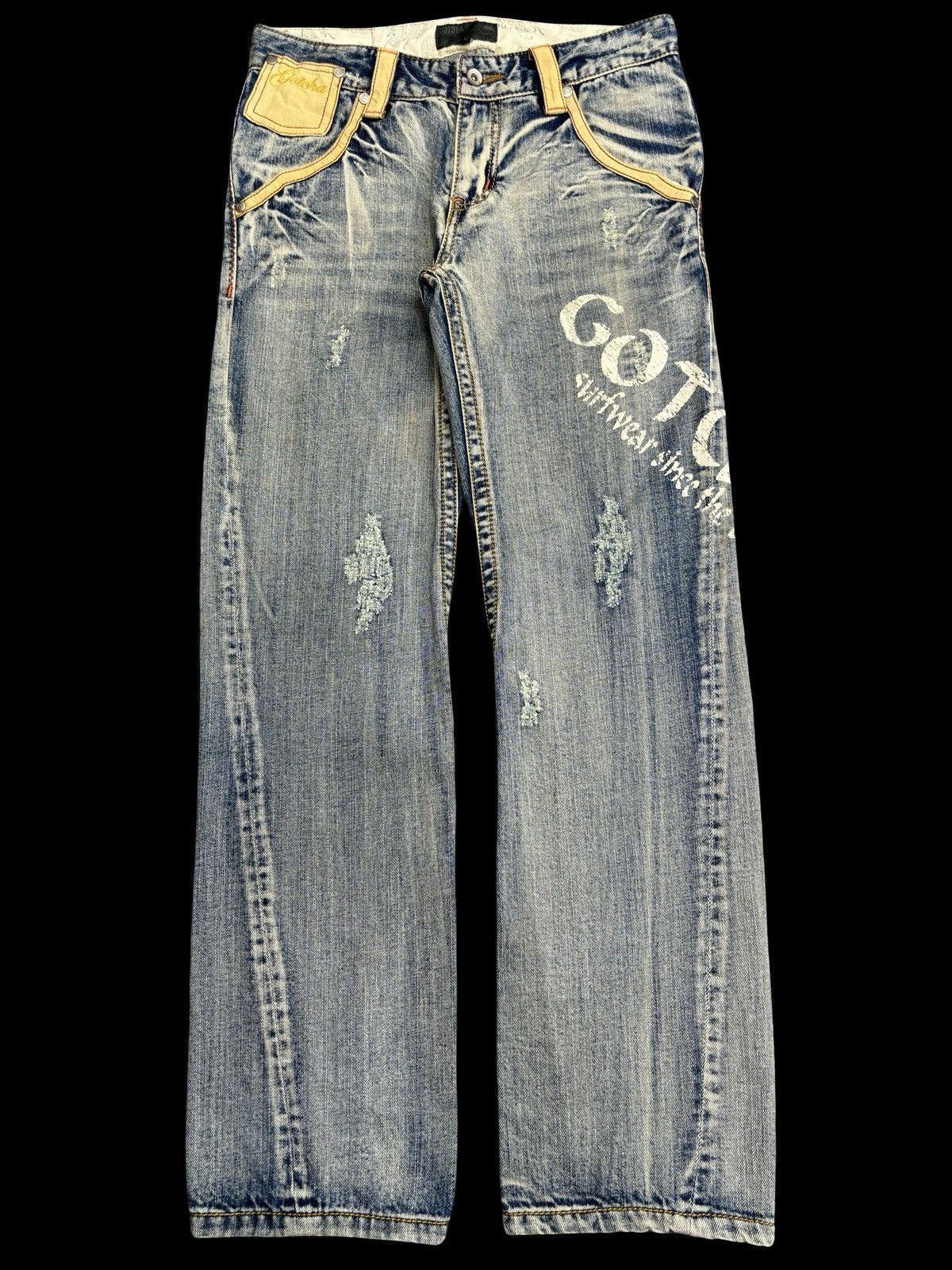 Gotcha 💥Twisted Leg💥Rare Gotcha Distressed Twist Leg Denim F537 Size US 30 / EU 46 - 1 Thumbnail