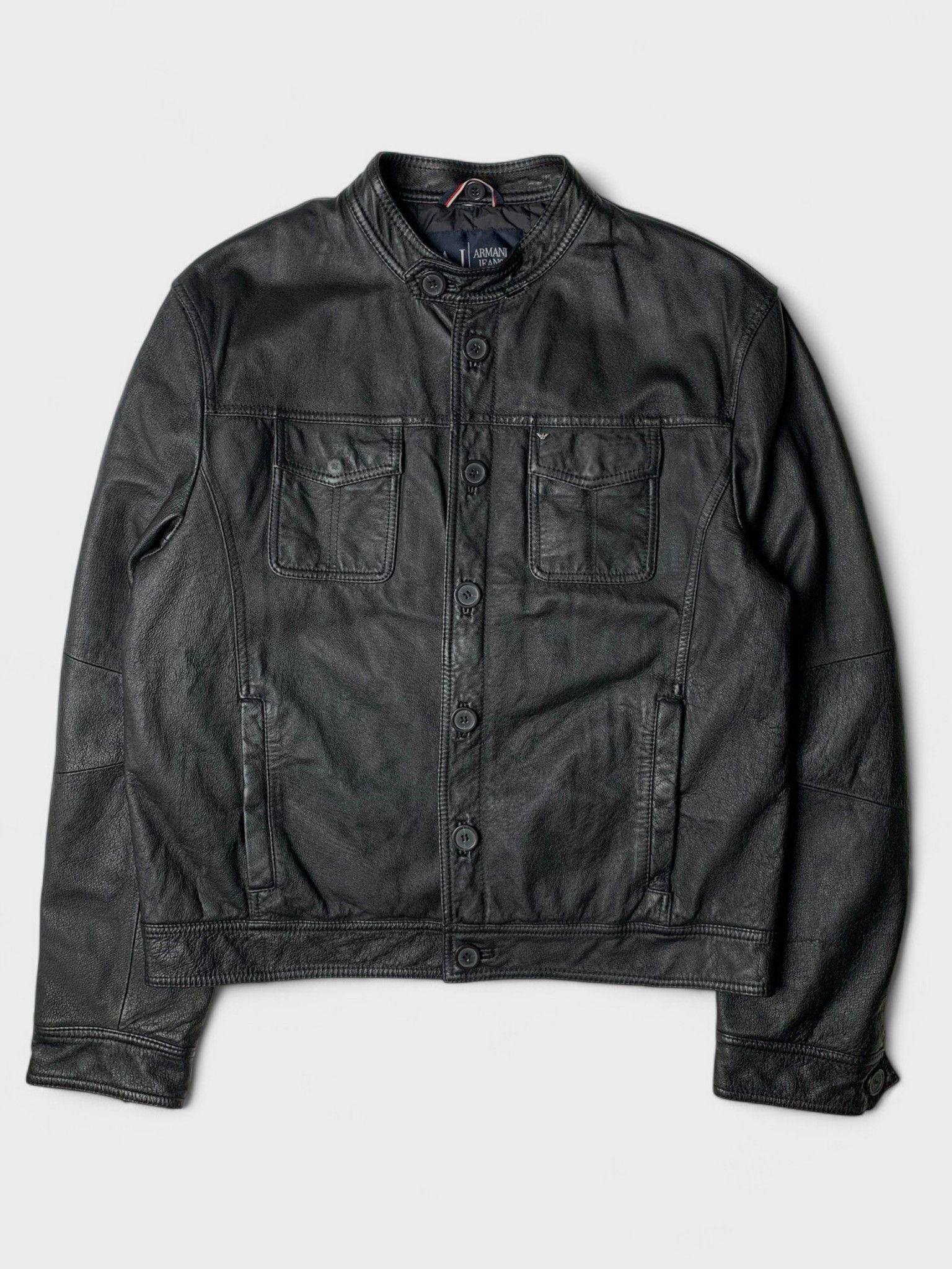 Armani Armani Jeans pig leather trucker jacket Size US XXL / EU 58 / 5 - 1 Thumbnail