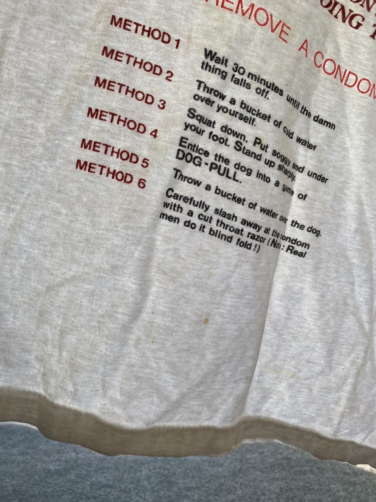 Other 🔥Vntg Humor Funny Adult 18+ How To Use Condom Rare Tee Size US L / EU 52-54 / 3 - 13 Thumbnail
