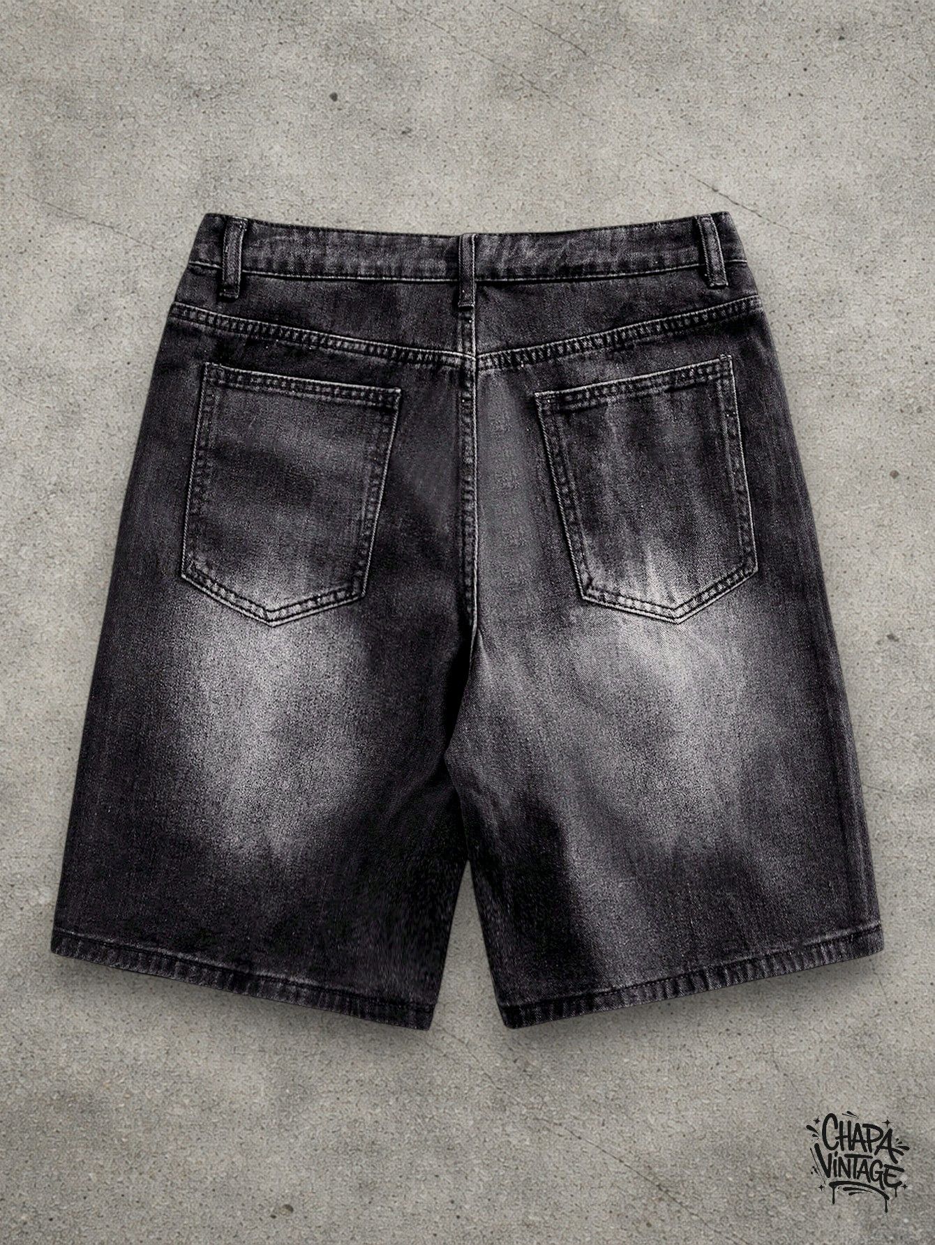 Japanese Brand Washed gray denim shorts Size US 32 / EU 48 - 2 Thumbnail