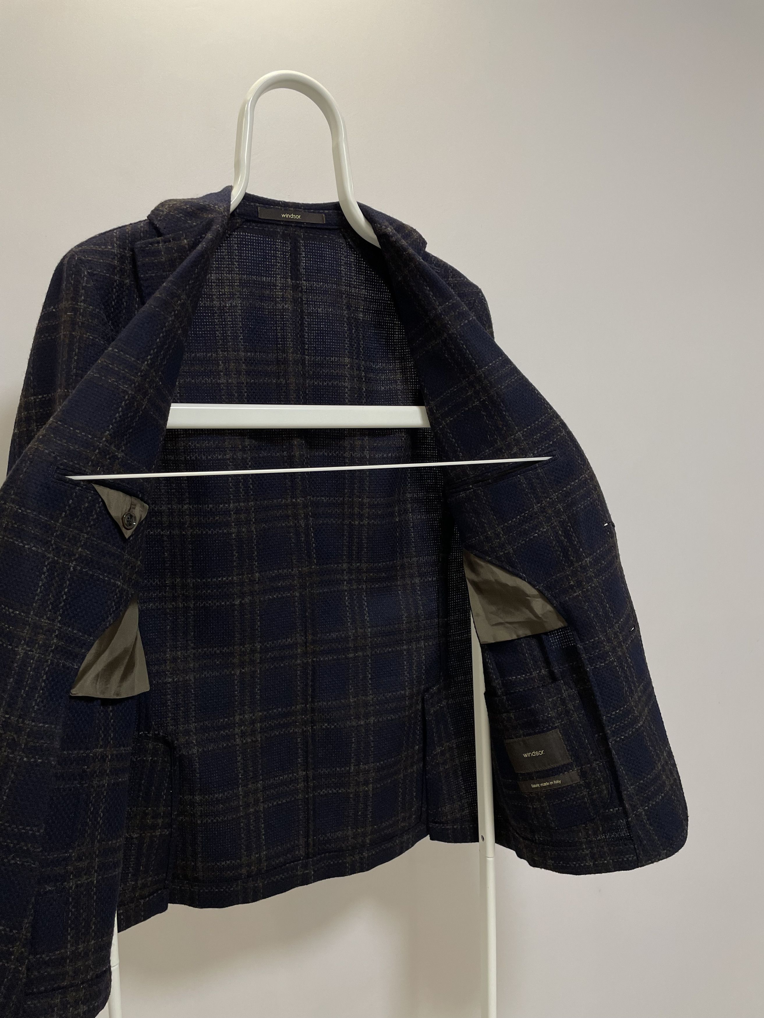 Other Windsor Giro Blazer Jacket Check Plaid Sport Coat Wool EU48 Size 38R - 9 Thumbnail
