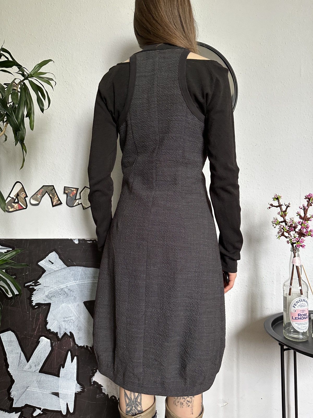 Cop Copine × Vintage Vintage Cop Copine Zip Up Vintage Avant Garde Dress Size ONE SIZE - 6 Thumbnail