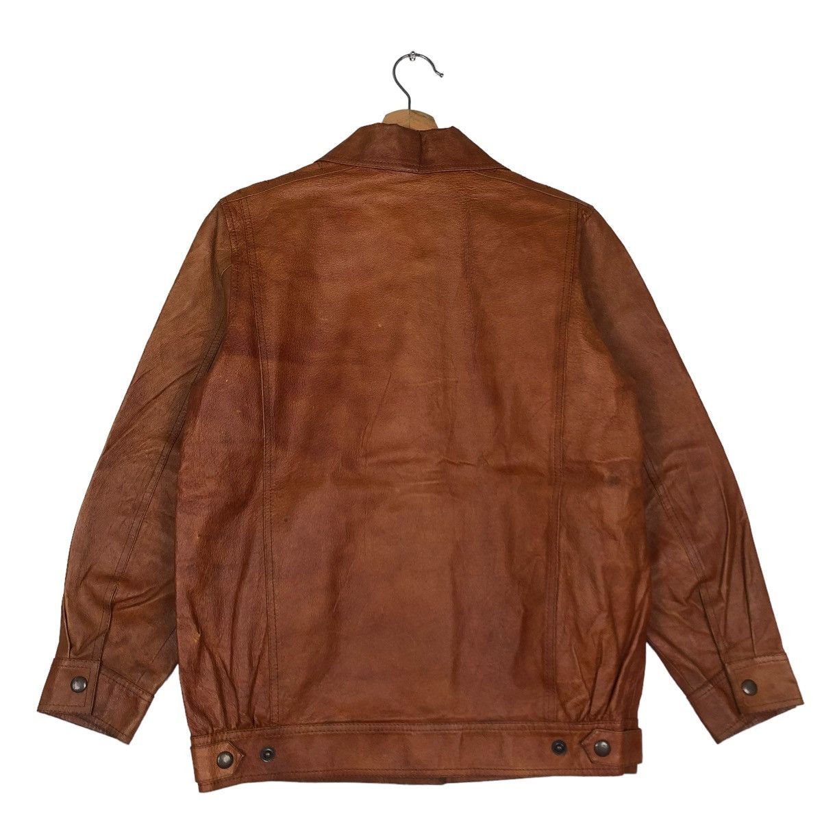 Japanese Brand 🔥Vtg Japanese Brand Genuine Leather Jacket Nova Check Size US M / EU 48-50 / 2 - 8 Thumbnail