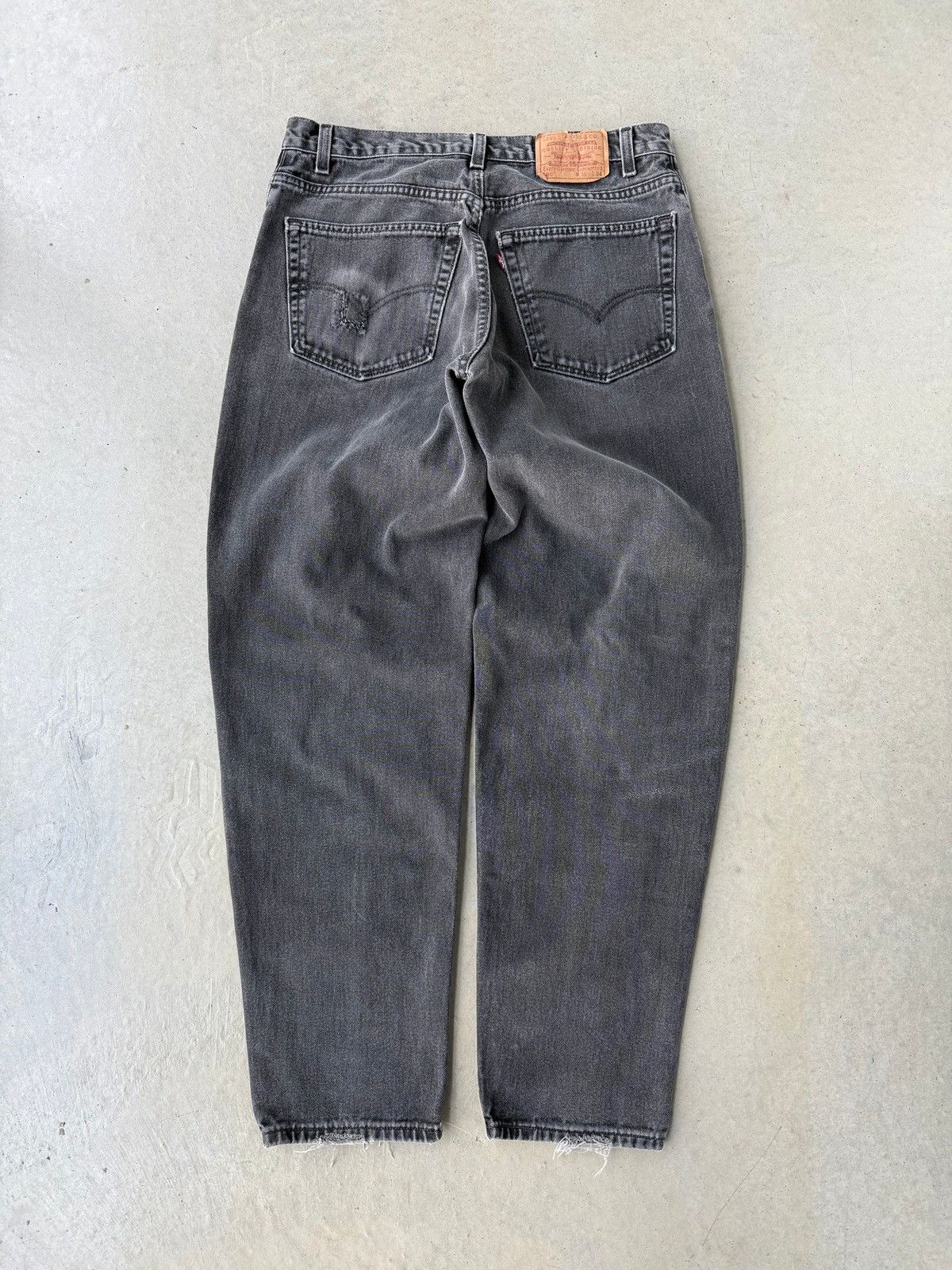 Levi's × Vintage Vintage 90s Levi’s 560 Faded Black Denim Pants Size US 35 - 2 Thumbnail