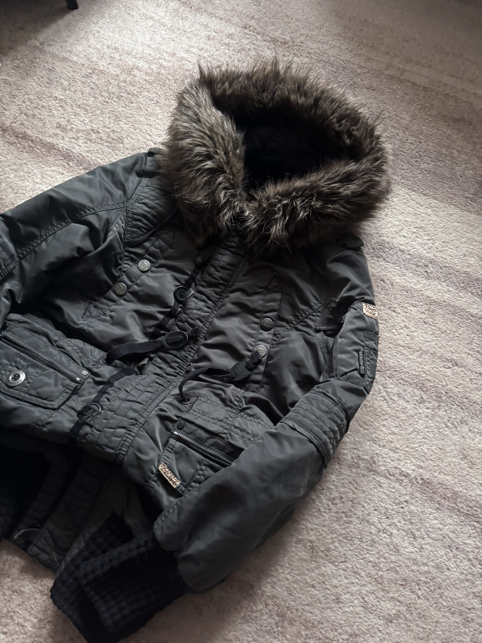 khujo Khujo bomber jacket fur hooded jacket swag y2k avant garde Size US M / EU 48-50 / 2 - 2 Thumbnail