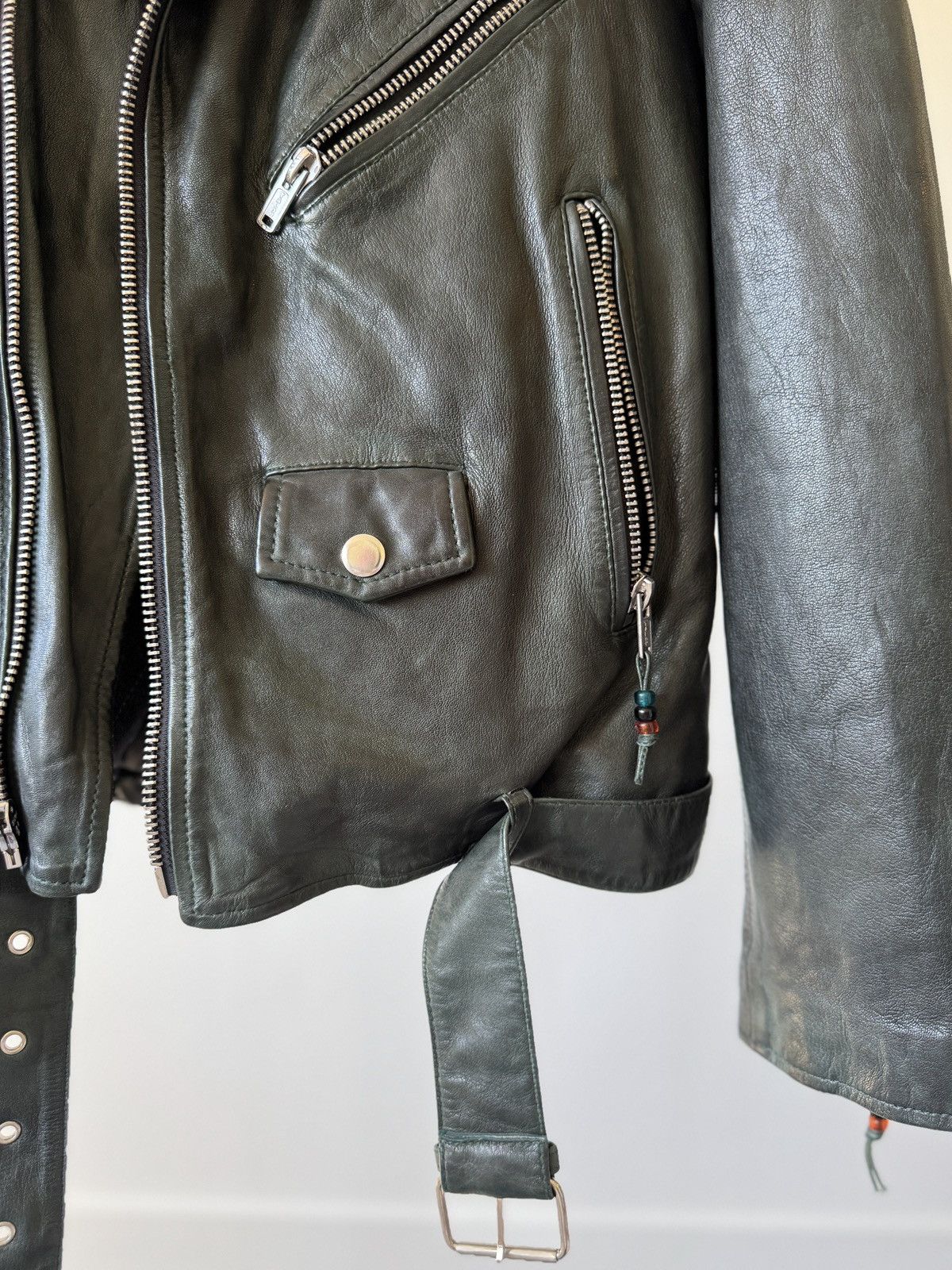 Blk Dnm BLK DNM Deep Teal Leather Moto Jacket Size US S / EU 44-46 / 1 - 4 Thumbnail