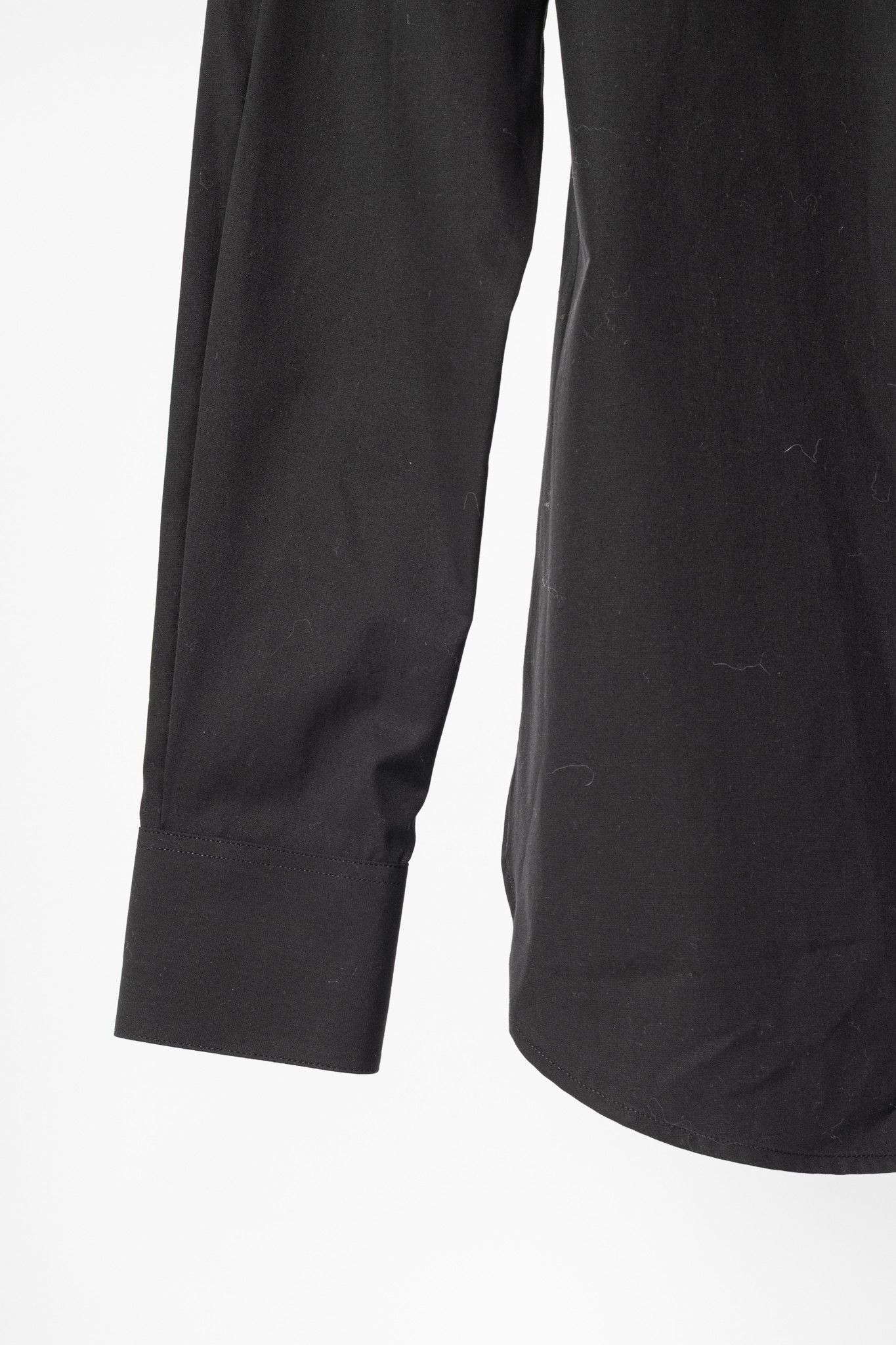 Saint Laurent Paris Saint Laurent Black Cotton-Poplin Buttoned Shirt Size S / US 4 / IT 40 - 6 Thumbnail