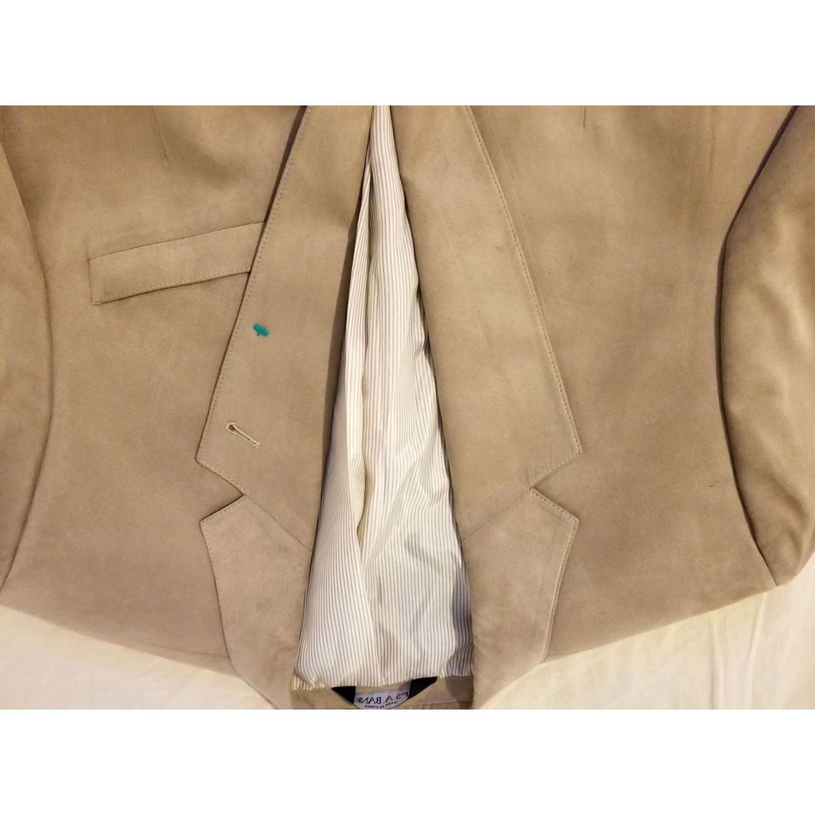 Jos. A. Bank Jos. A. Bank Jacket 40L Blazer Mens Khaki Beige 2 Piece Regular Size 40 Men Size 40R - 2 Thumbnail