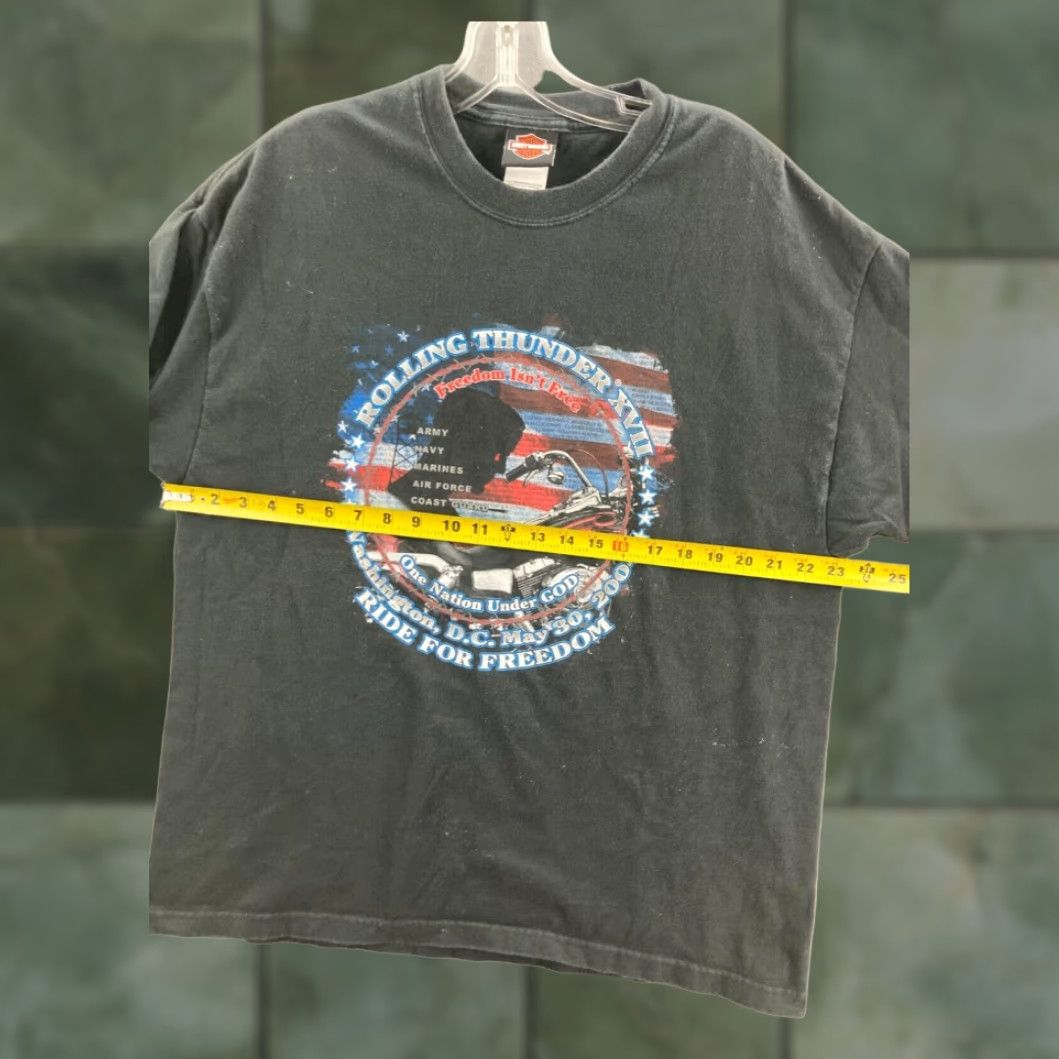 Harley Davidson VINTAGE Harley-Davidson Rolling Thunder XVII 2004 Washington DC Event T-Shirt Mens XL Black USA Made Size US XL / EU 56 / 4 - 2 Thumbnail