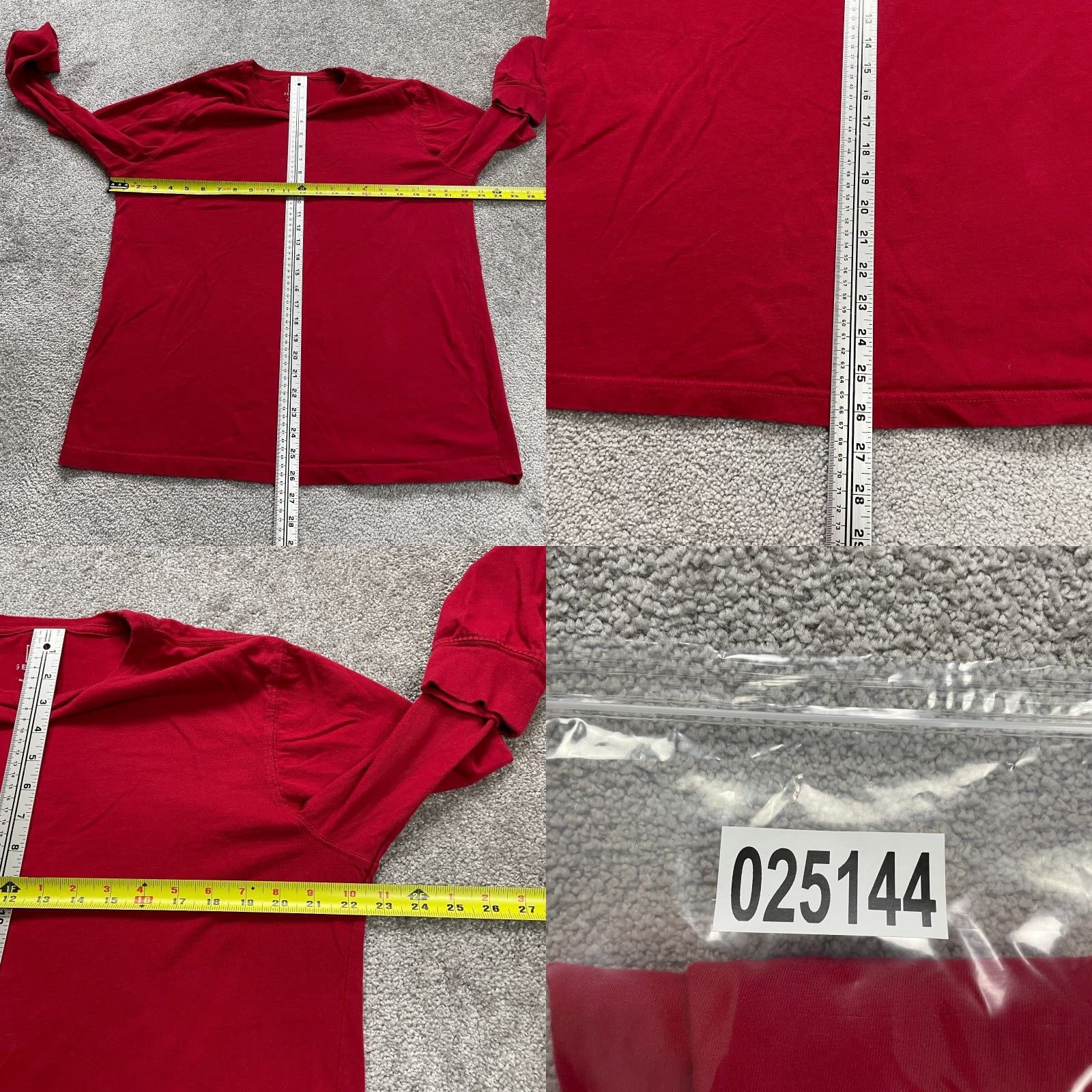 George George Casual Cotton Long Sleeve Tee Shirt Womens Large Red Crew Neck Classic Size L / US 10 / IT 46 - 8 Thumbnail