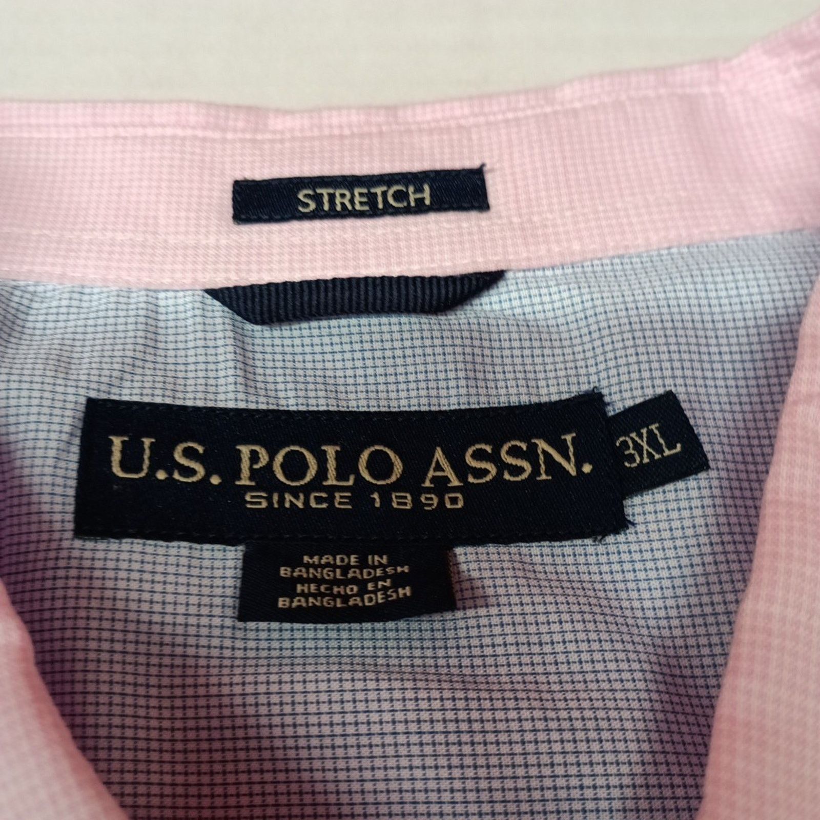 U.S. Polo Assn. U.S. Polo Assn. Button Woven Shirt Men's 3XL Pink Checkered Size US XXL / EU 58 / 5 - 4 Thumbnail