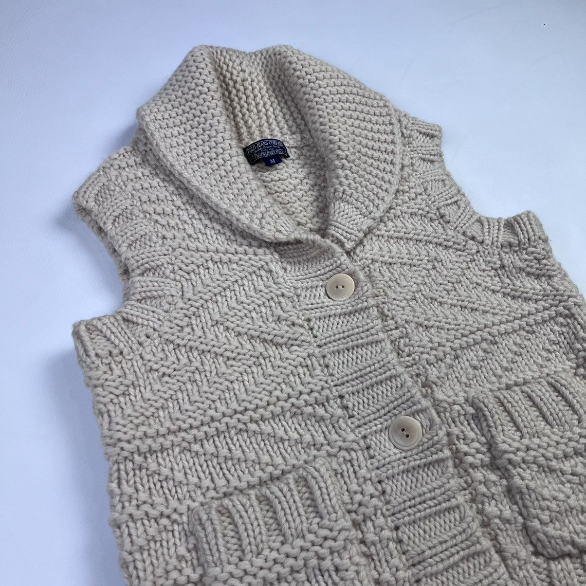 Ralph Lauren × Vintage Ralph Lauren heavyweight wool knit cardigan vest Size M / US 6-8 / IT 42-44 - 4 Thumbnail
