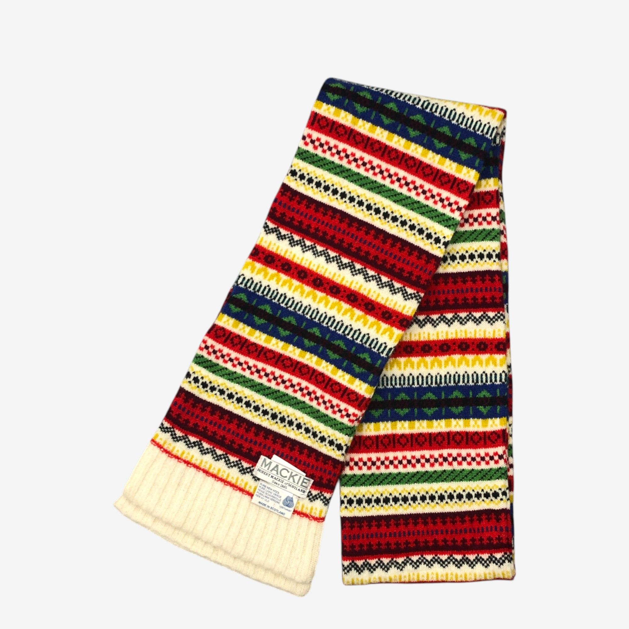 Japanese Brand Vintage Robert Mackie Scarf Muffler Wool Knit Scarves Size ONE SIZE - 3 Thumbnail