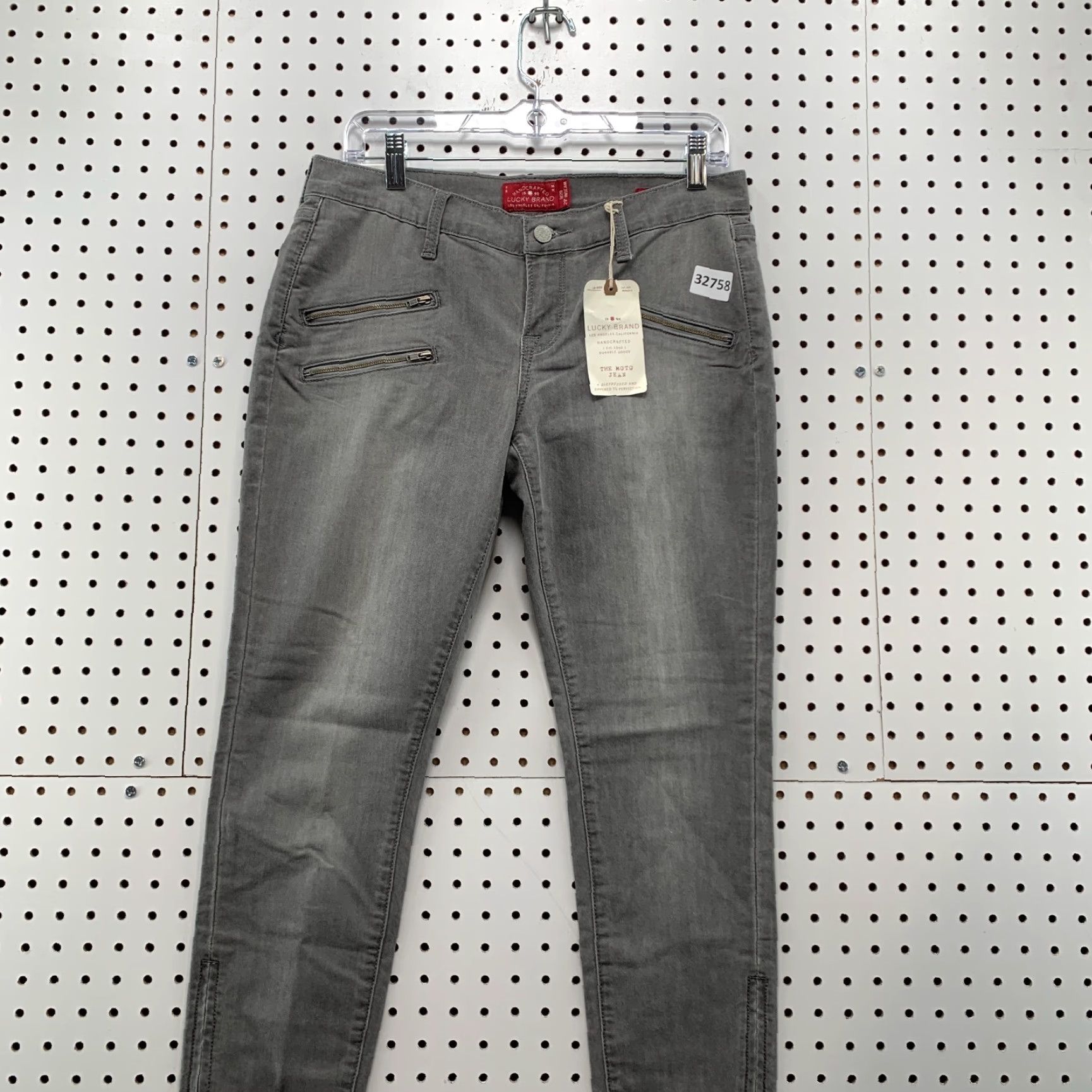 Lucky Brand Lucky Brand MOTO Jeans Womens Size 29 Regular 30x29 Gray Skinny Denim 90s Style Girls Womens Size 29" - 2 Thumbnail