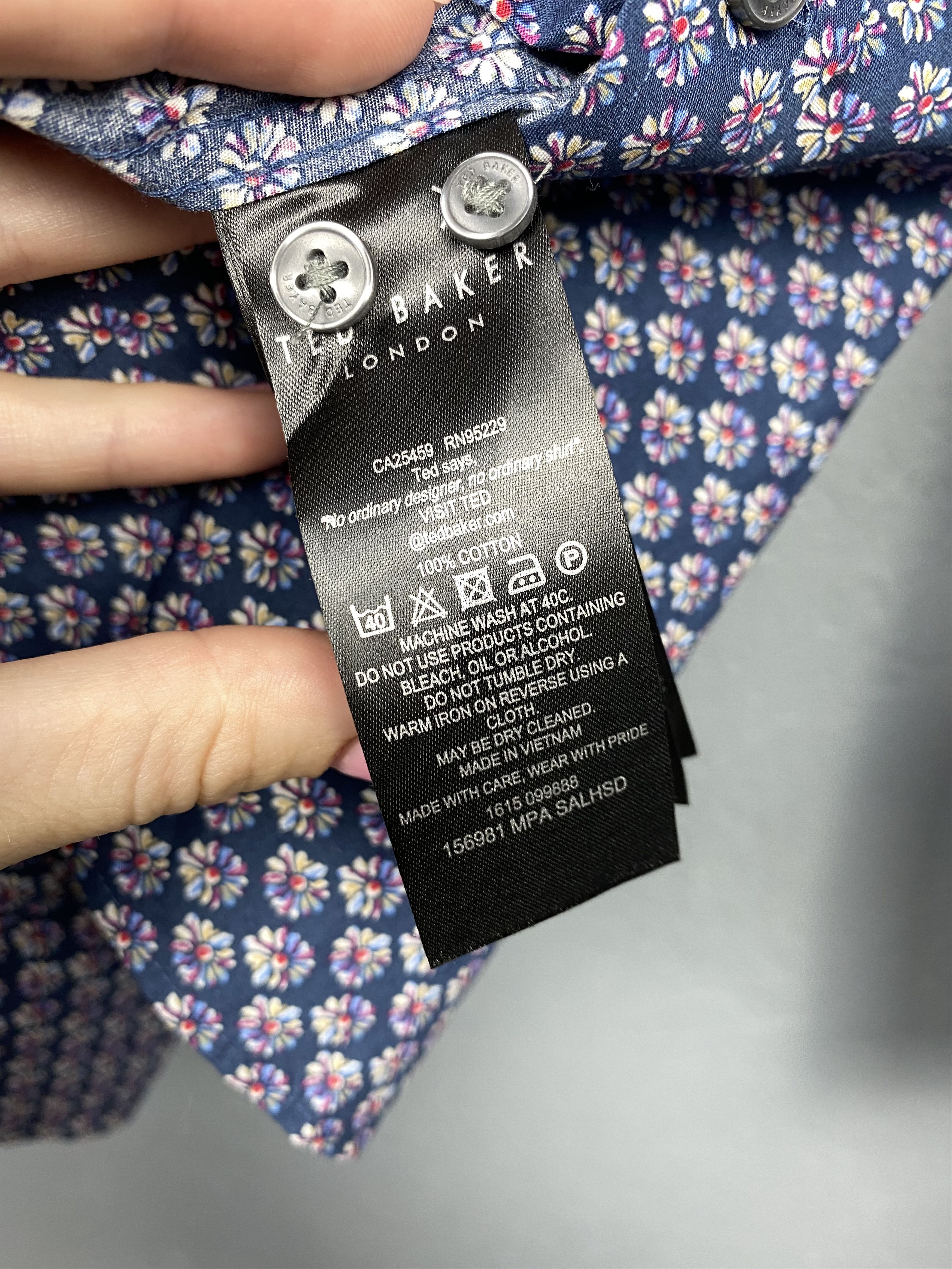 Ted Baker Ted Baker Endurance Mens Luxury Long Sleeve Shirt Size US XL / EU 56 / 4 - 5 Thumbnail