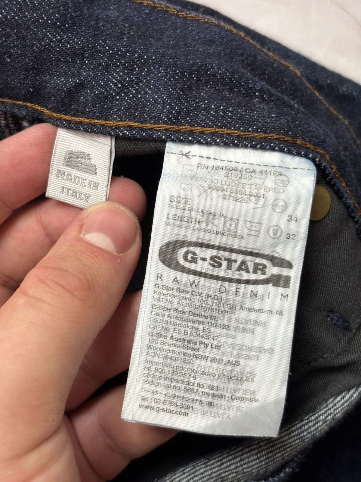 G-Star G-Star Elwood x 14 oz Red Listing Selvedge 3D 34x32 Size US 34 / EU 50 - 15 Thumbnail