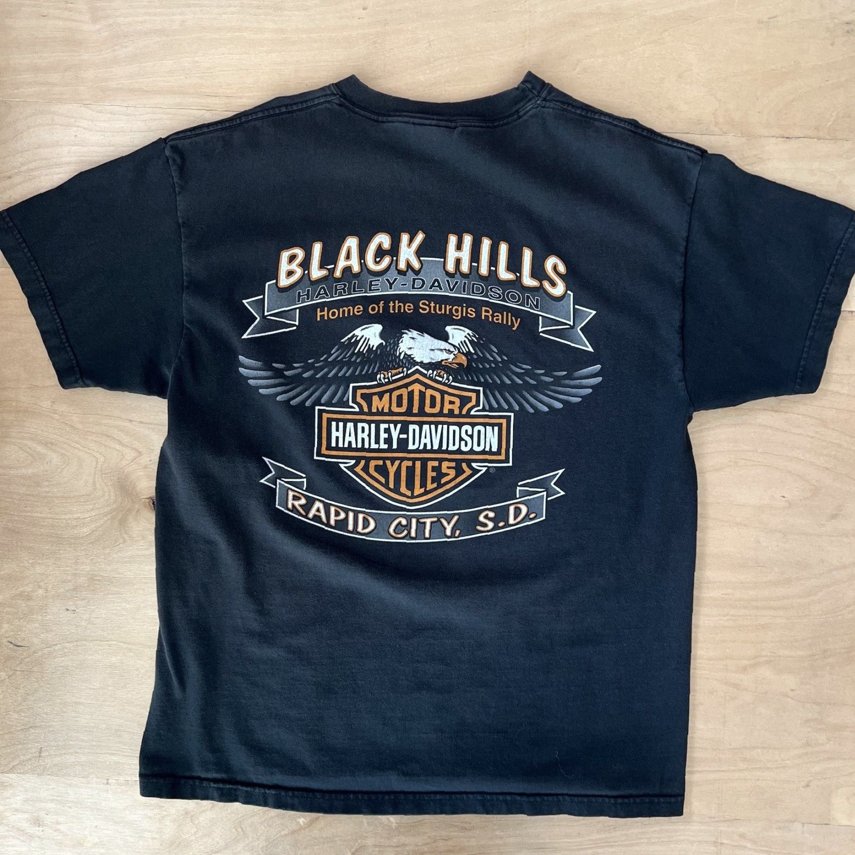Harley Davidson VINTAGE Harley-Davidson Sturgis Shirt L Black 90s Biker USA T-Shirt Men Large Harley-Davidson Shirt Slug Size US L / EU 52-54 / 3 - 7 Thumbnail