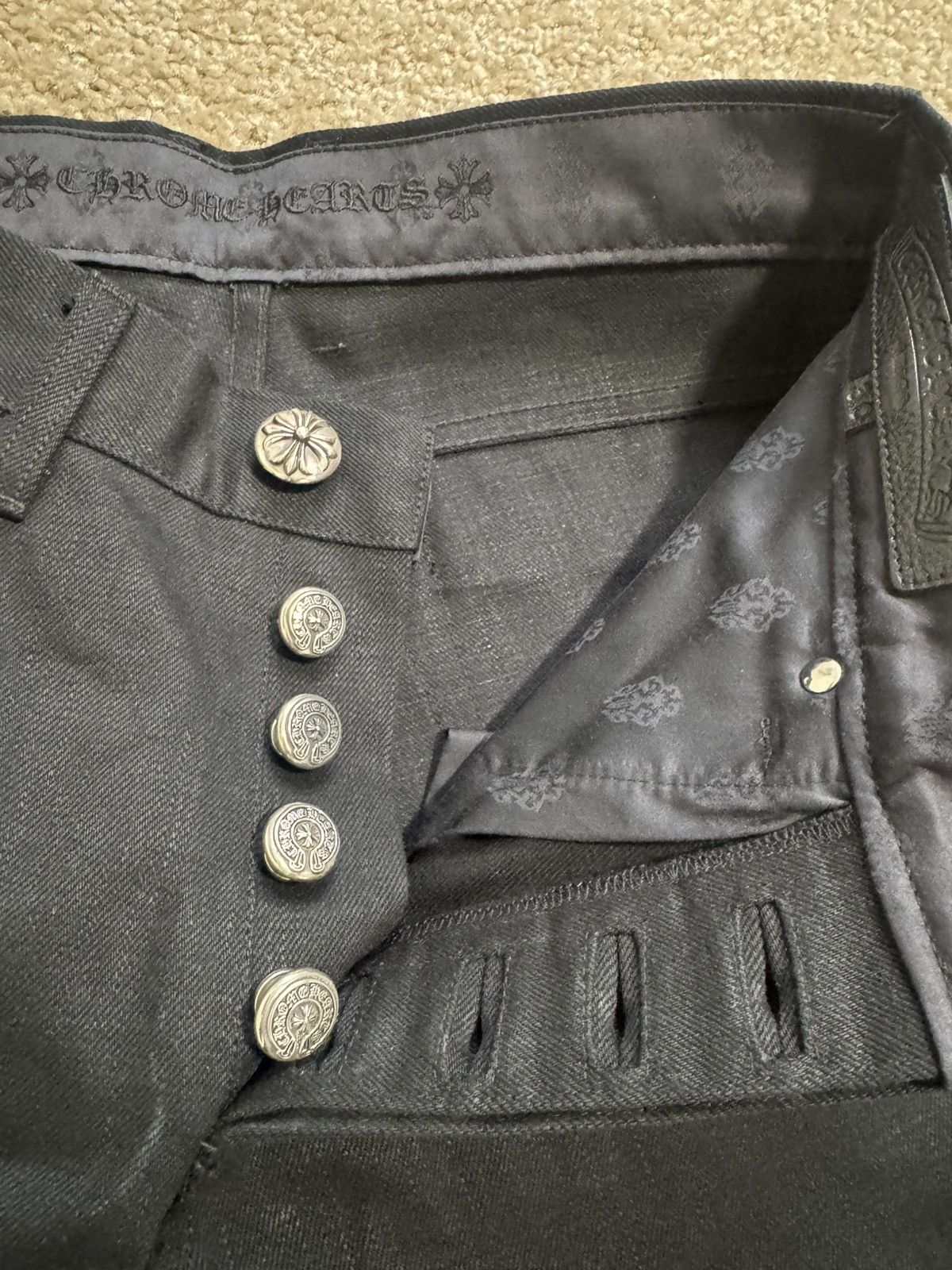 Chrome Hearts Chrome Hearts Fleur Denim Jeans Size US 30 / EU 46 - 10 Thumbnail