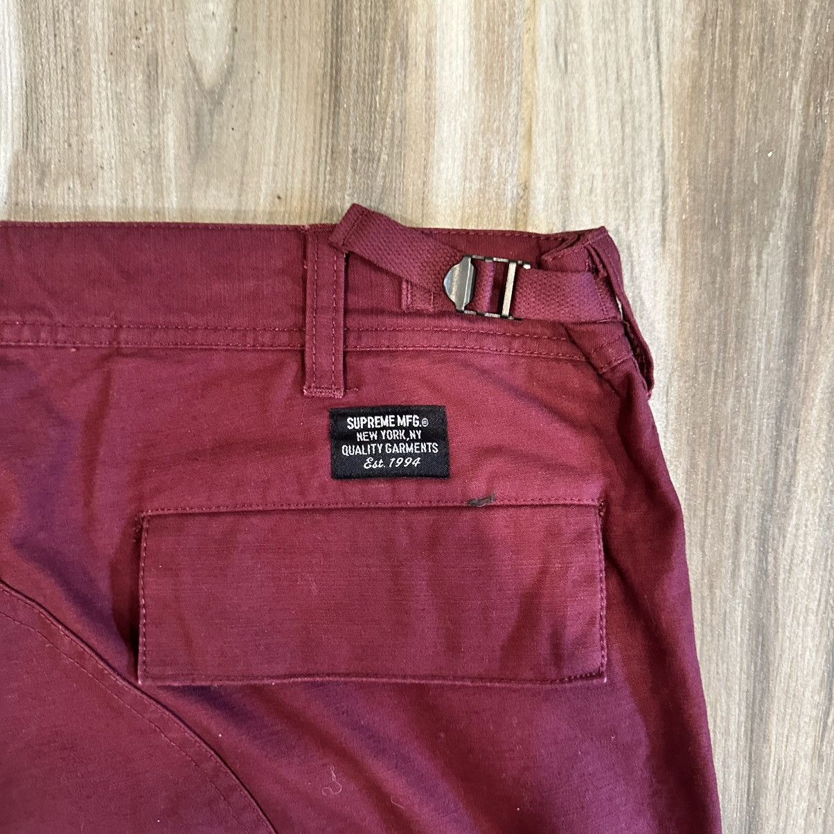 Supreme Burgundy Supreme Double Cargo Pants Size US 34 / EU 50 - 5 Thumbnail