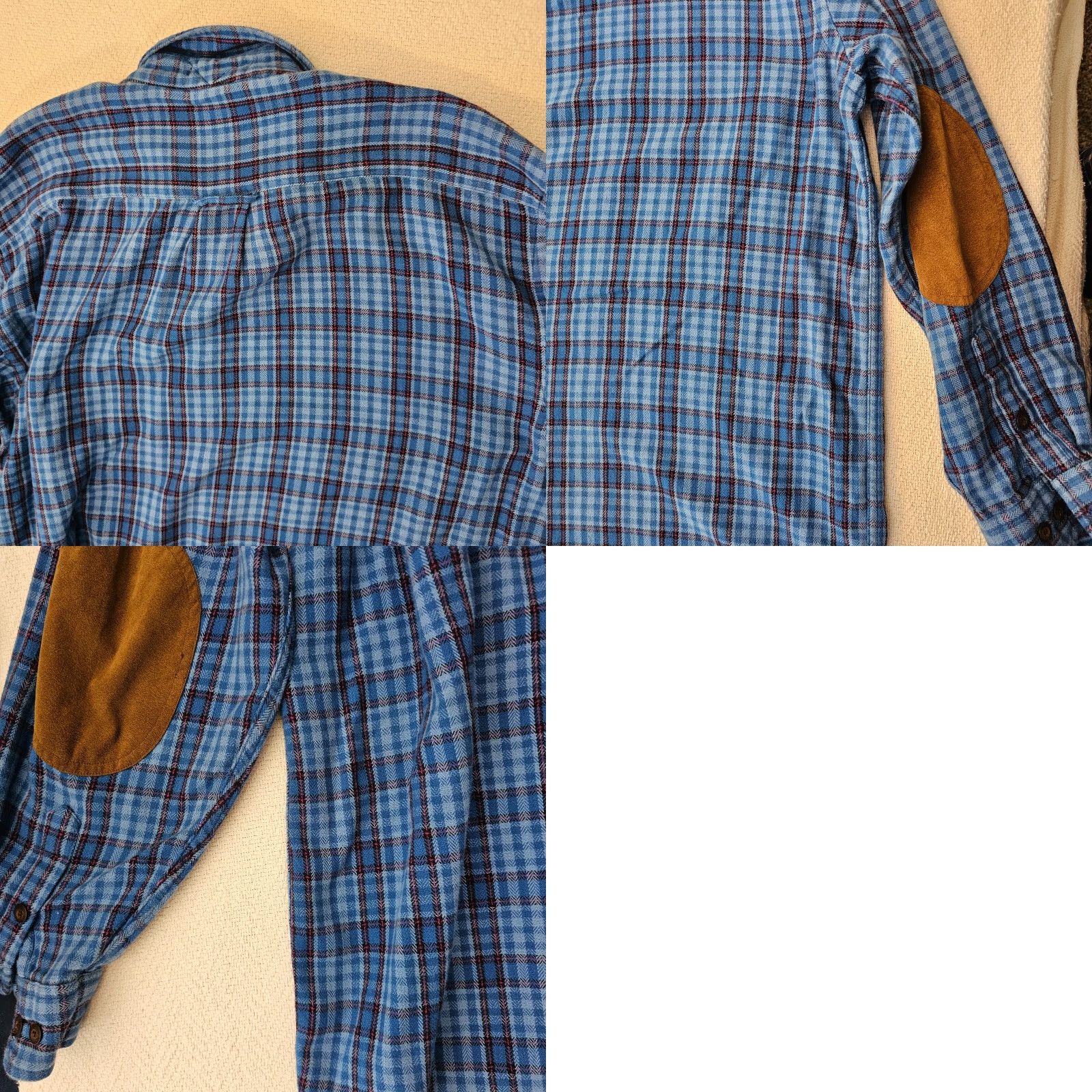 Orvis Orvis Flannel Shirt Mens XL Plaid Blue Button Up Pocket Heavyweight Suede Elbows Size US XL / EU 56 / 4 - 8 Thumbnail
