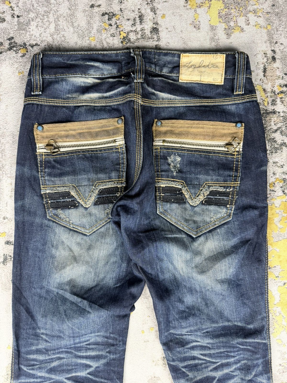 Tornado Mart Flared Lolita Concert Club Mudwash Jeans Size US 30 / EU 46 - 5 Thumbnail