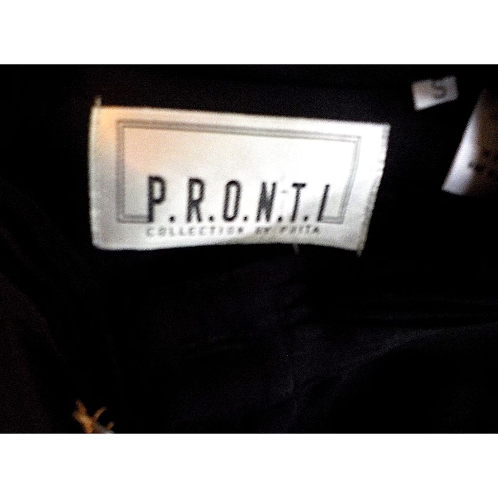 Vintage Pronti LS Banded Collar Embroidered Placket Men's Shirt Black Polyester SZ SMALL Size US S / EU 44-46 / 1 - 5 Thumbnail