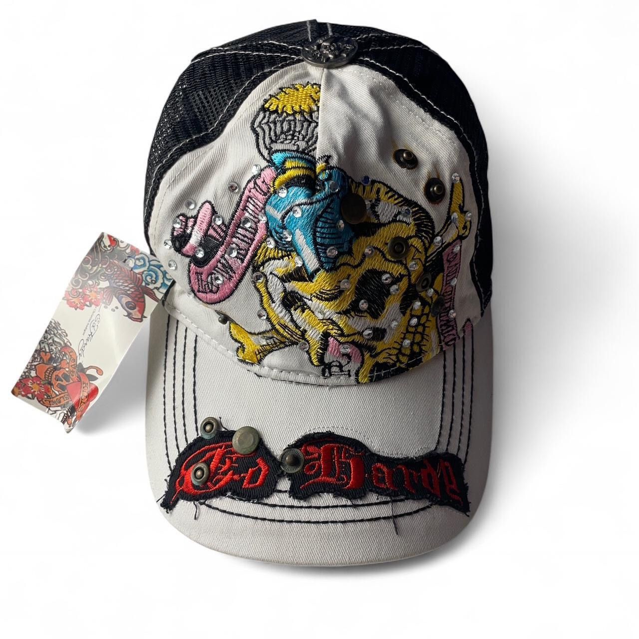 00's Christian Audigier キャップ Ed Hardy 白 Ed Hardy RARE