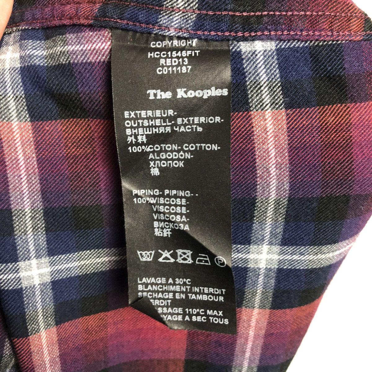 The Kooples The Kooples Plaid Check Long Sleeve Shirt Size US L / EU 52-54 / 3 - 11 Thumbnail