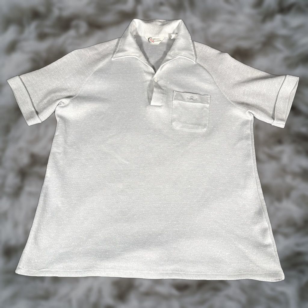 Vintage VINTAGE California Casualaire Polo Shirt Mens XL Tall Open Collar Short Sleeve Blue 80s Size US XL / EU 56 / 4 - 1 Thumbnail