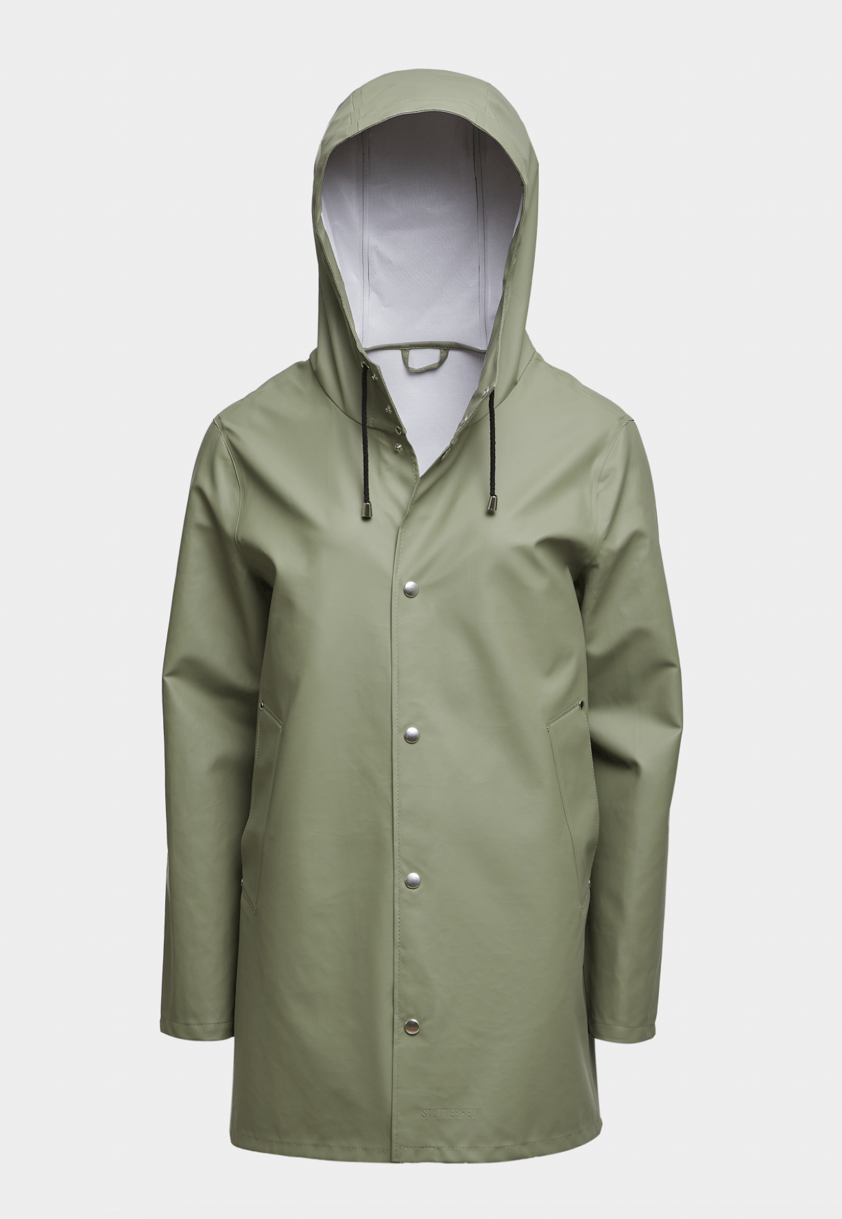 image of NWOT Stutterheim Stockholm Lightweight Raincoat Green Xs, Men's