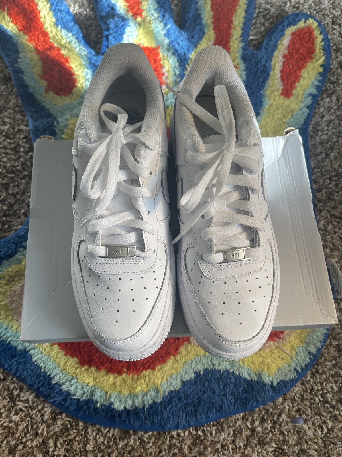 Nike Nike Air Force 1 Low GS “White” Size US 7 / EU 40 - 4 Thumbnail