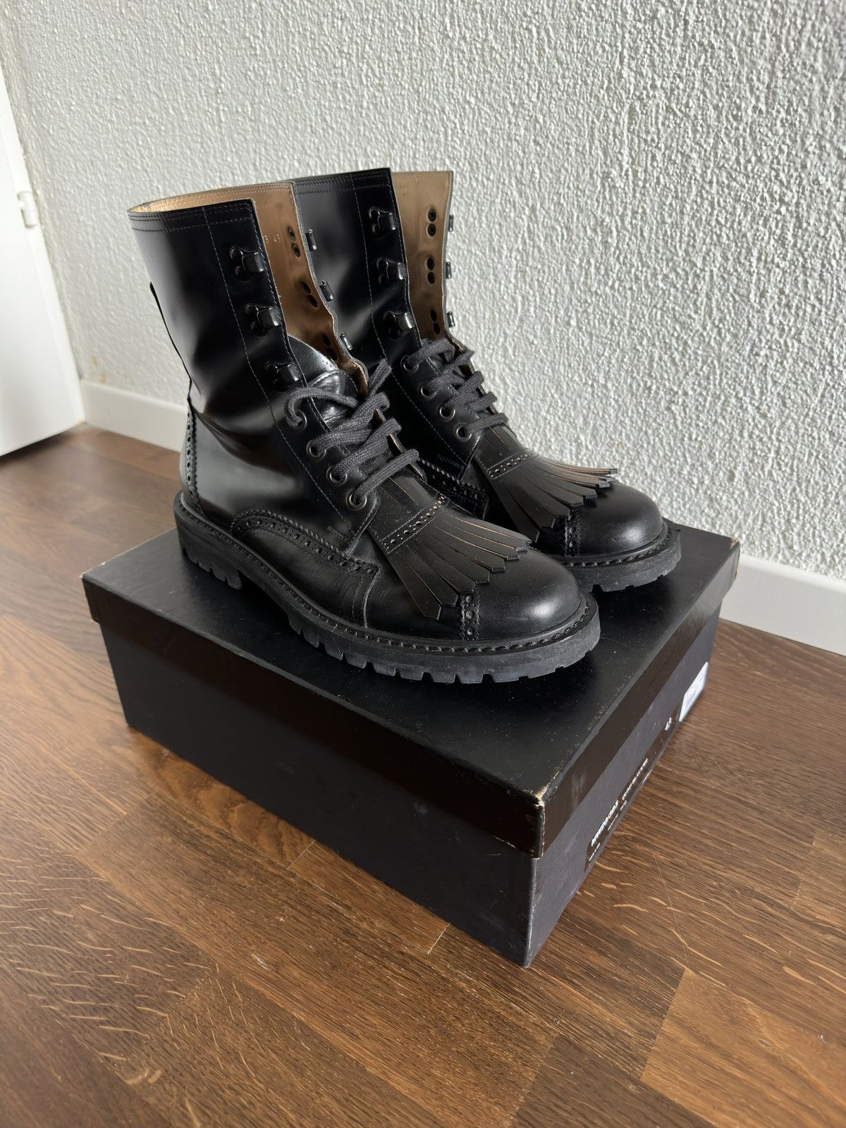 Dries van noten combat boots clearance