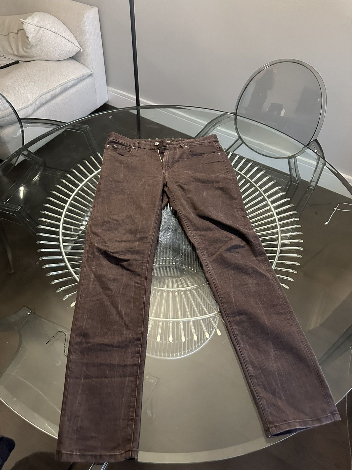 Ermenegildo Zegna Zegna Brown Slim Jeans Size US 32 / EU 48 - 1 Thumbnail