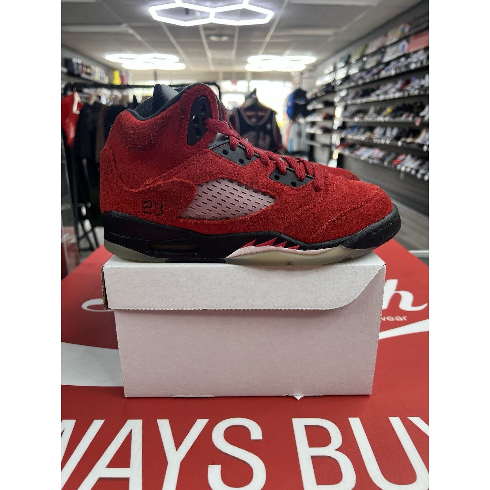 Jordan Brand Air Jordan 5 Raging Bull Red (GS) Size 5.5Y (440888-600) Size US 5.5 / EU 38 - 1 Thumbnail