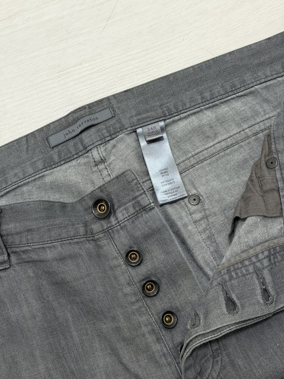 John Varvatos John Varvatos Gray Denim Jeans Size 34R Size US 34 / EU 50 - 8 Thumbnail